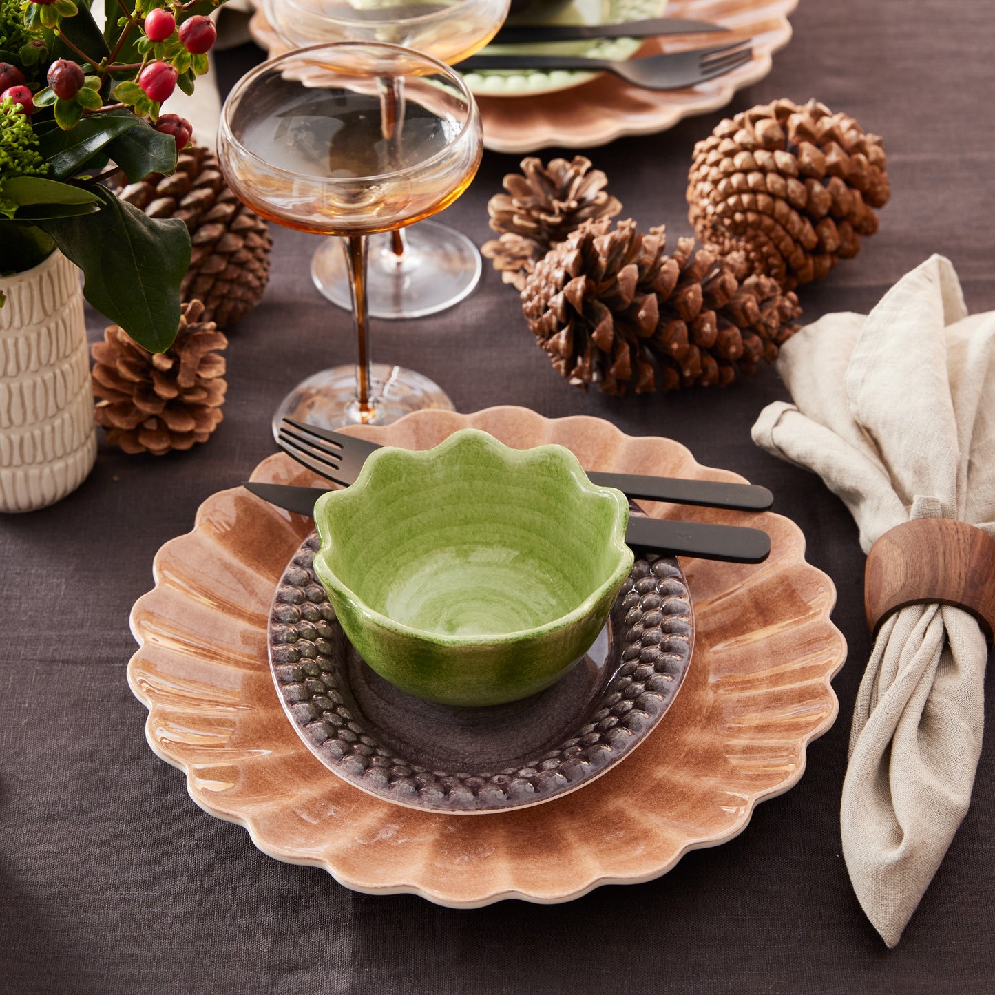 Oyster Bowl 13 cm / 30 cl Green