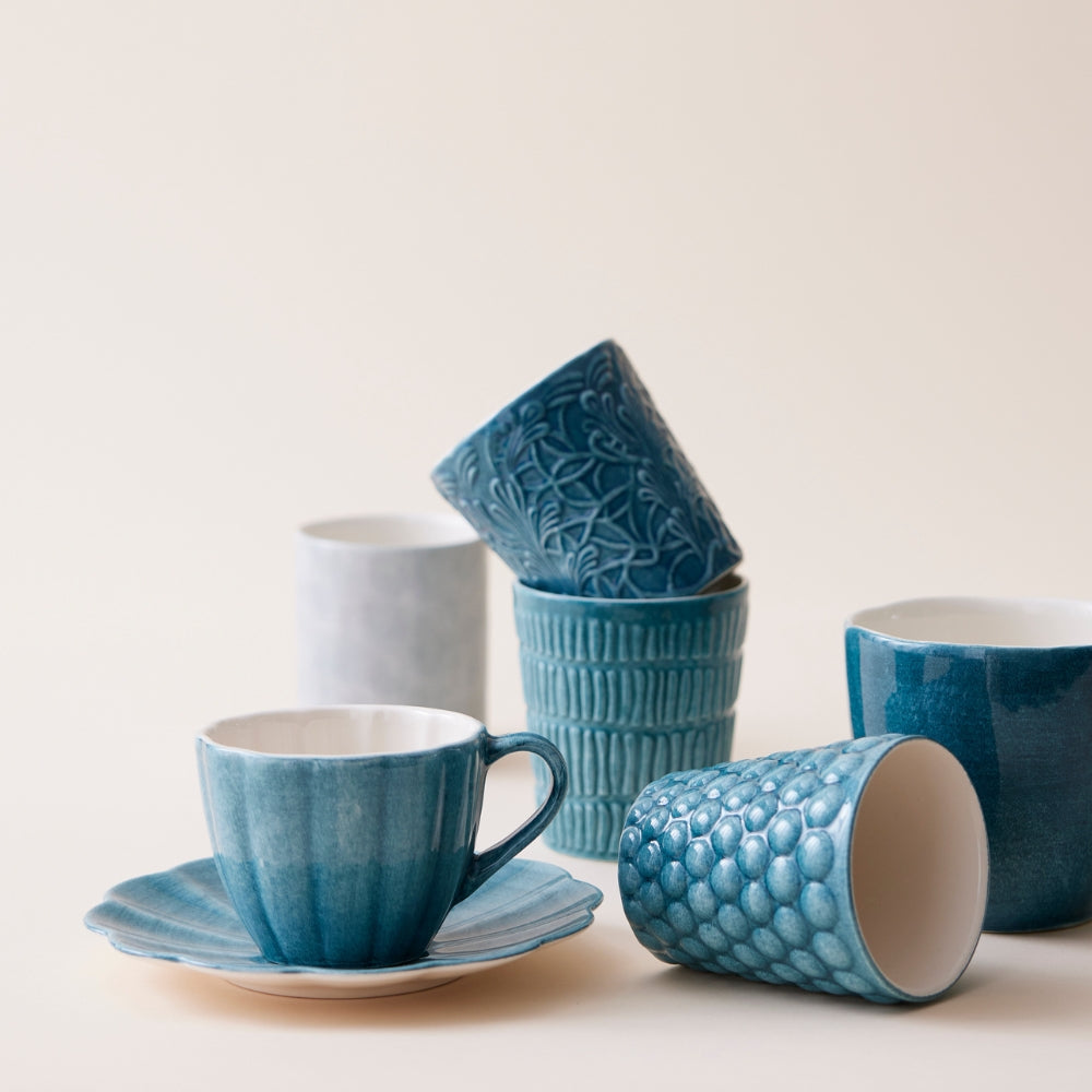 Oyster Cup and Saucer 25 cl Ocean
