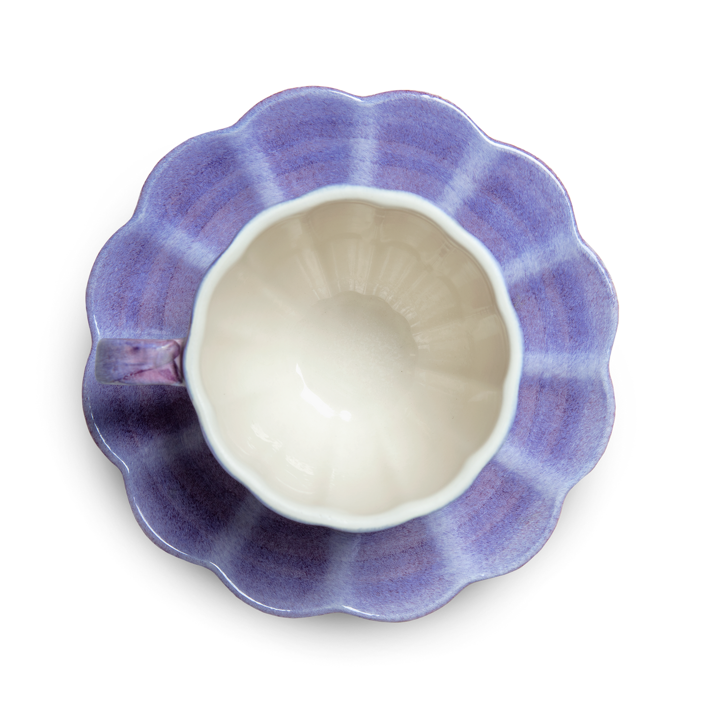 Oyster Cup and Saucer 25 cl Purple