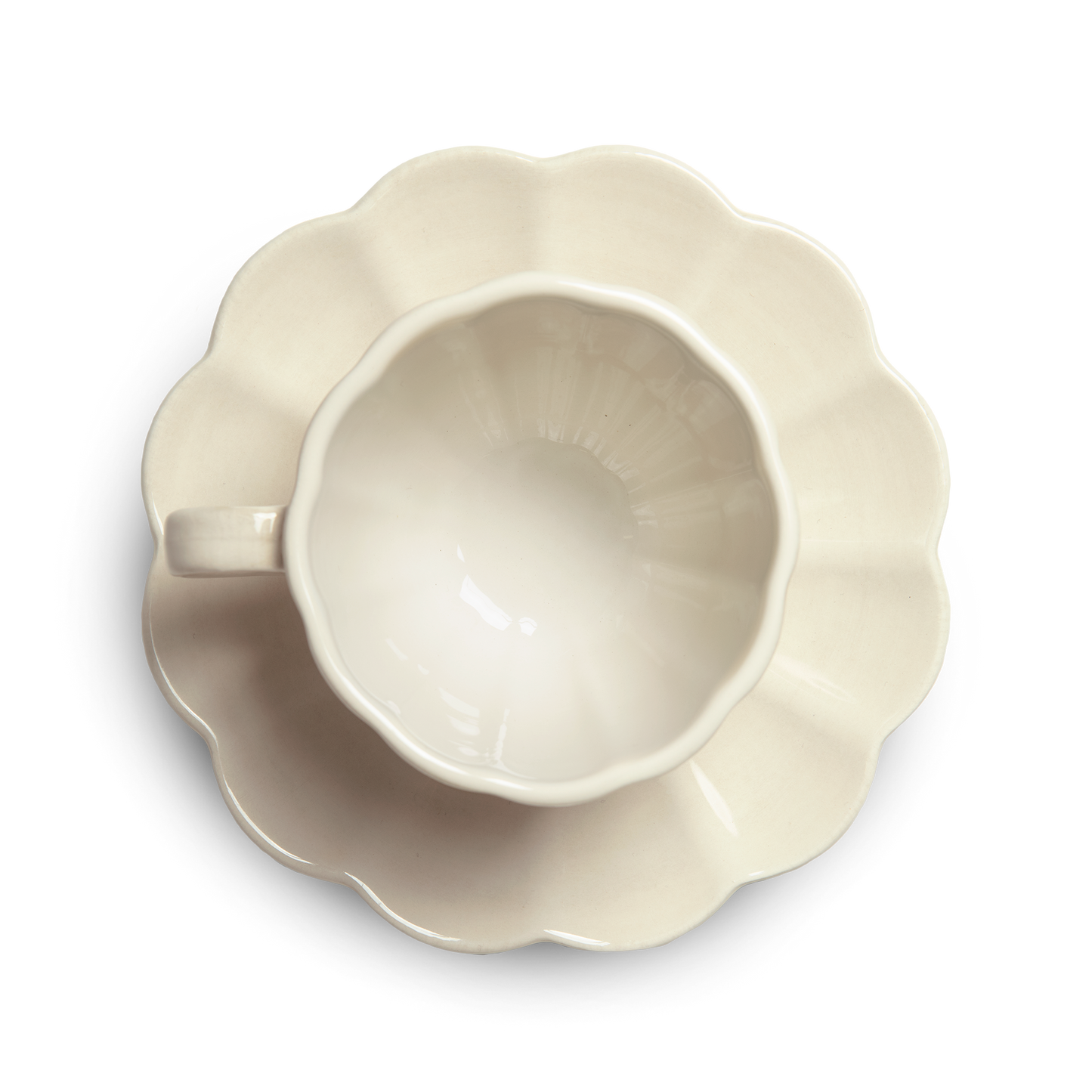 Oyster Cup and Saucer 25 cl Sand