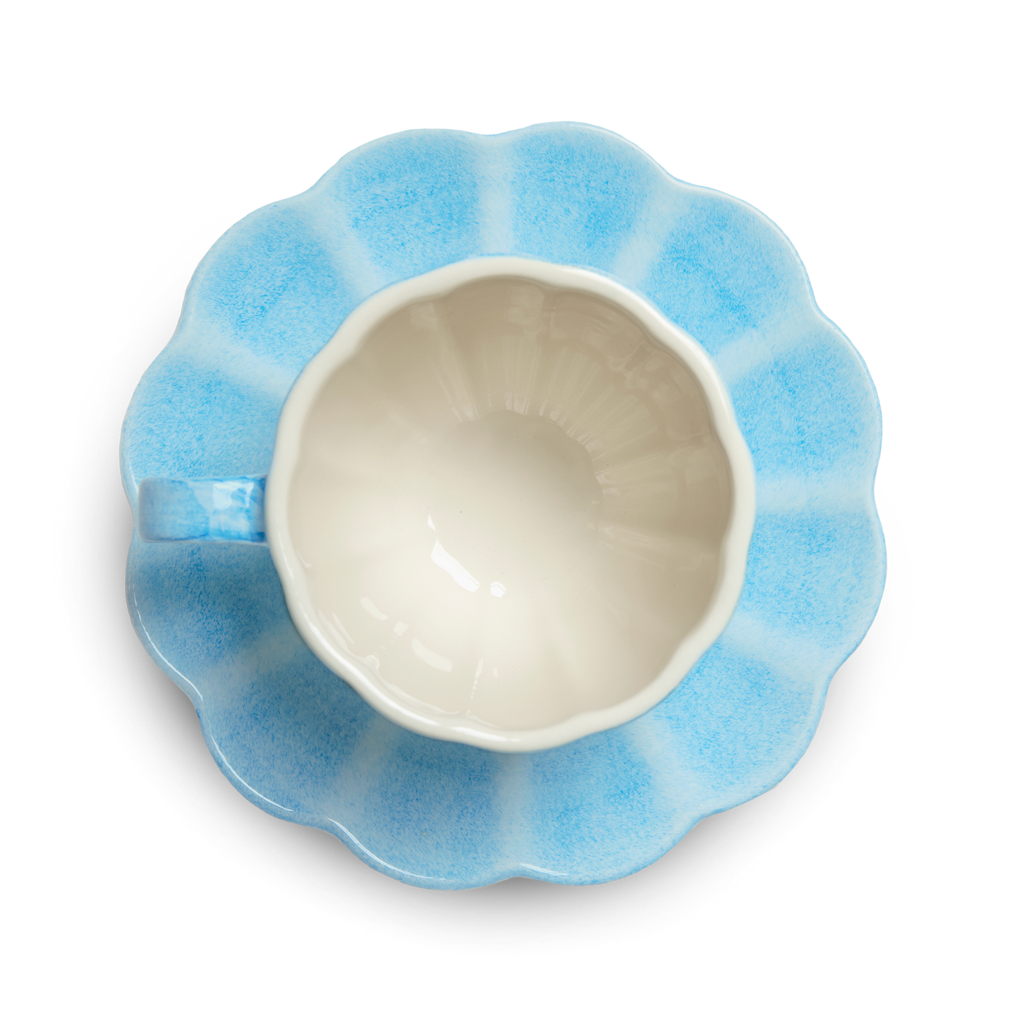Oyster Cup and Saucer 25 cl Turquoise