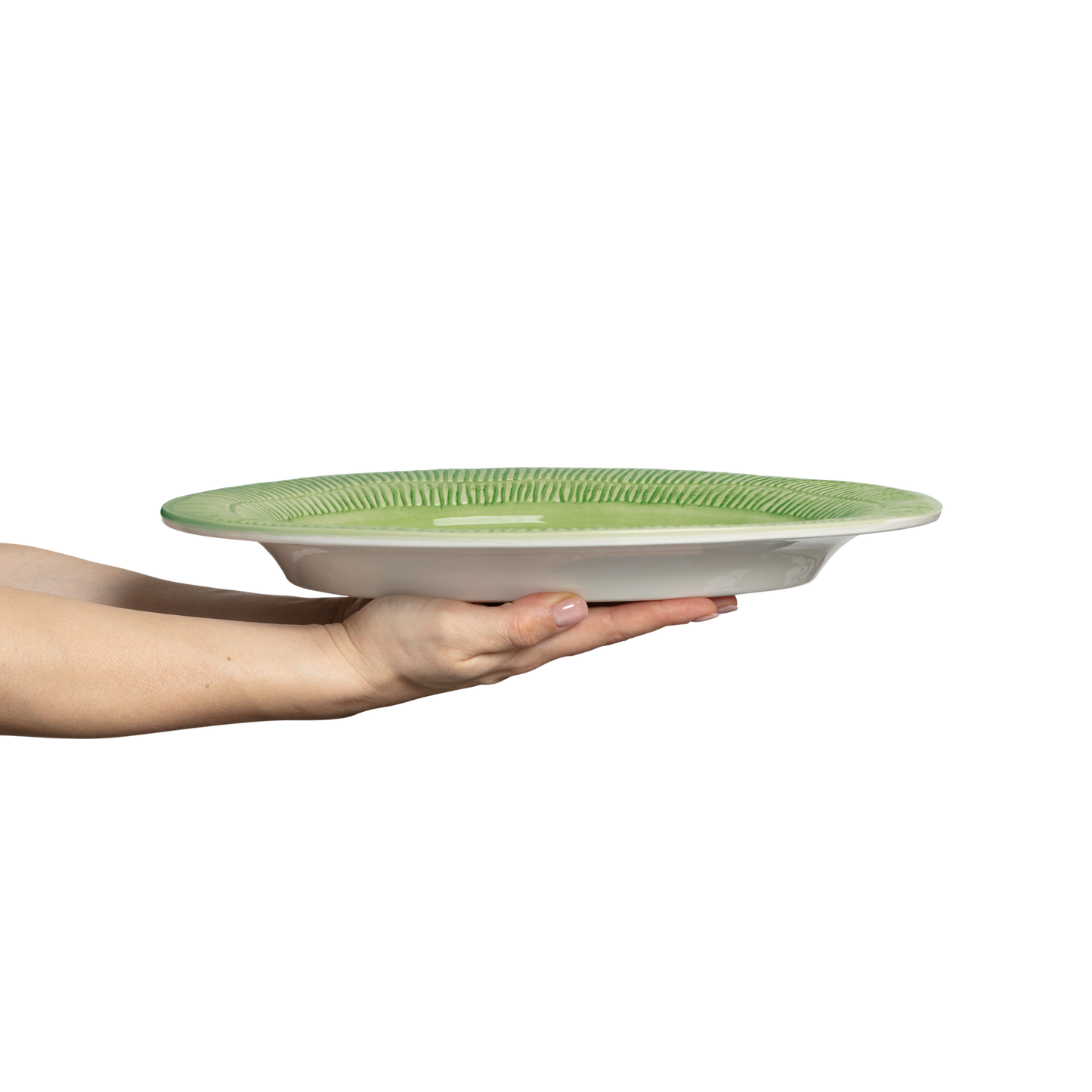 Stripes Platter 35 x 30 cm Green