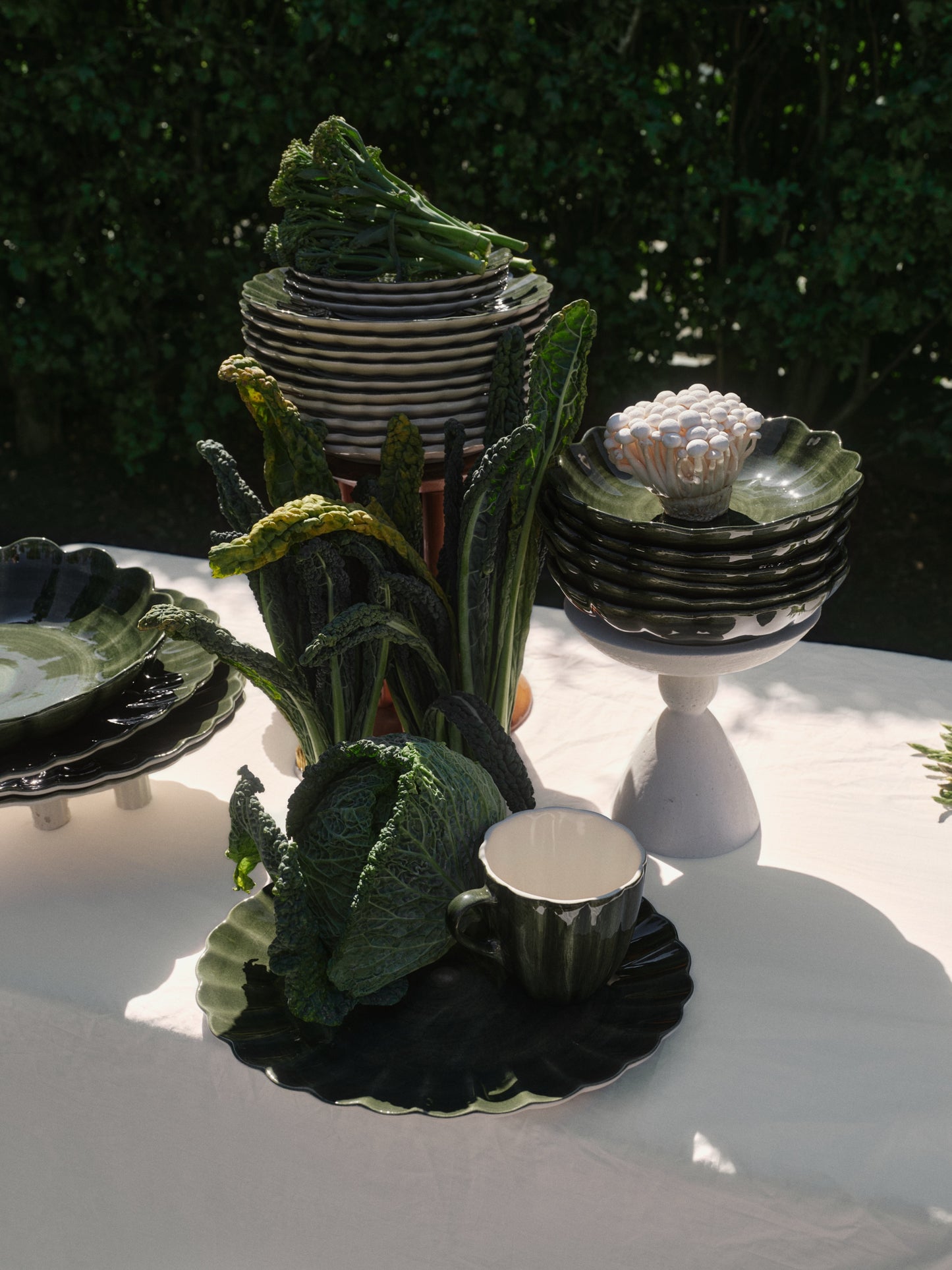 Oyster Platter 35 x 30 cm Forest Green