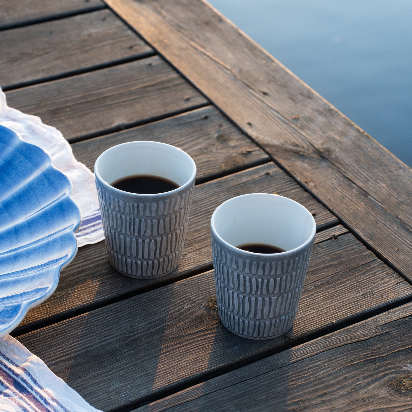 Stripes Mug 30 cl Grey