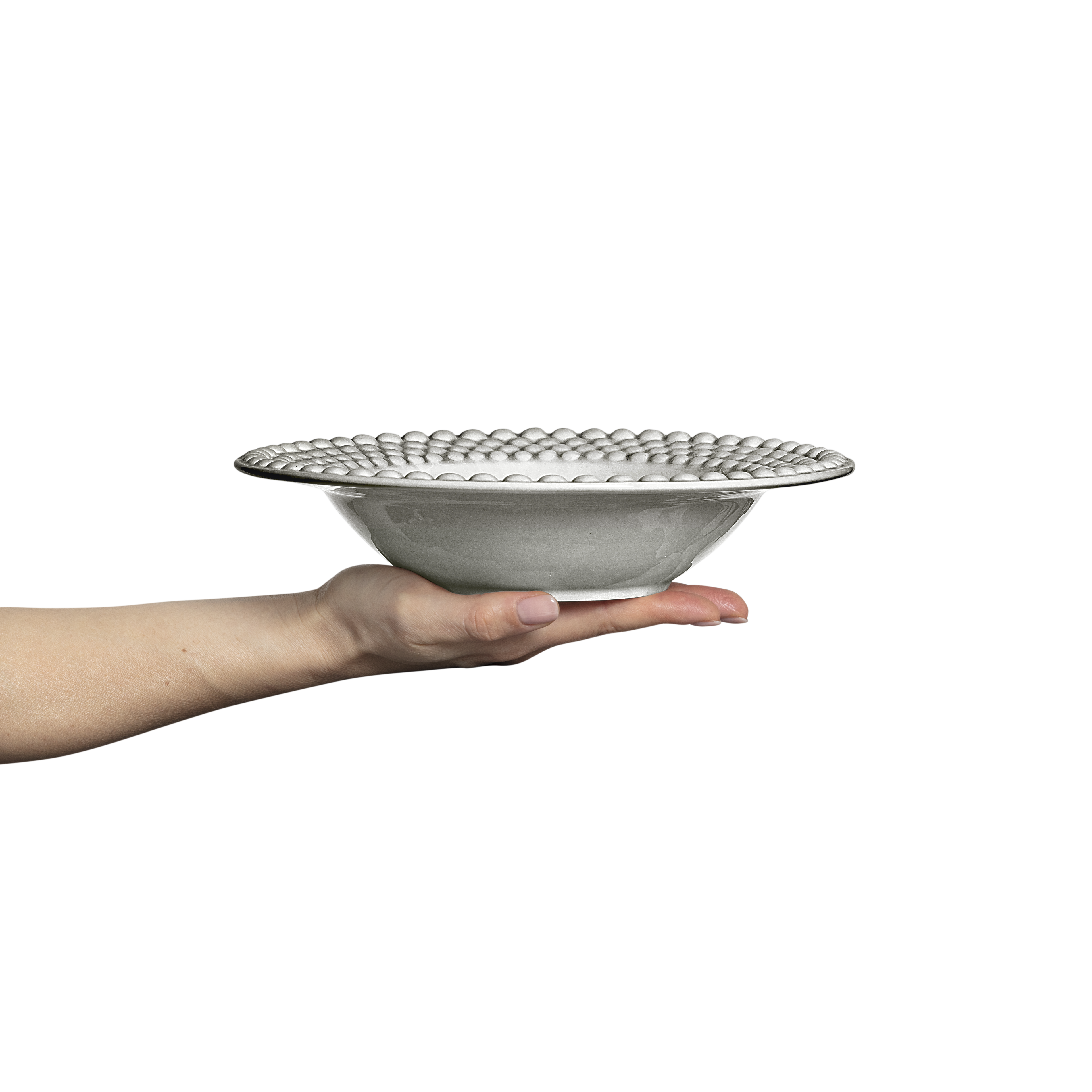 Bubbles Soup Plate 25 cm / 60 cl Grey