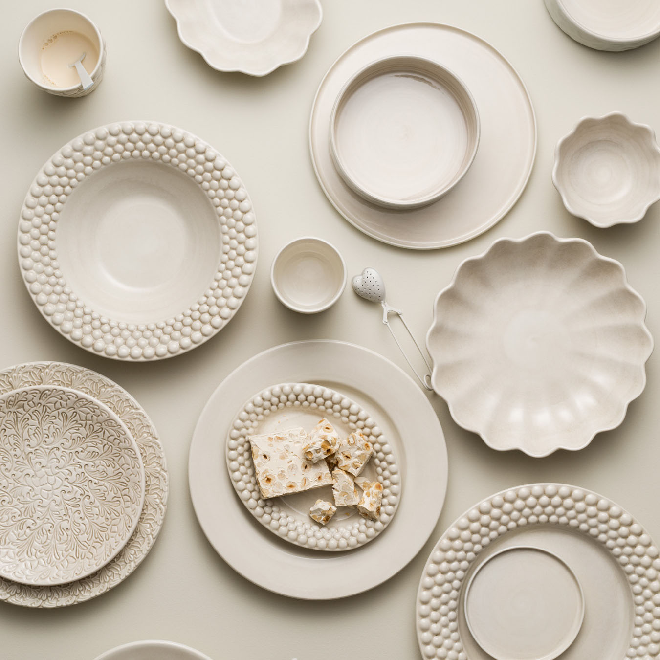 Bubbles Soup Plate 25 cm / 60 cl Sand