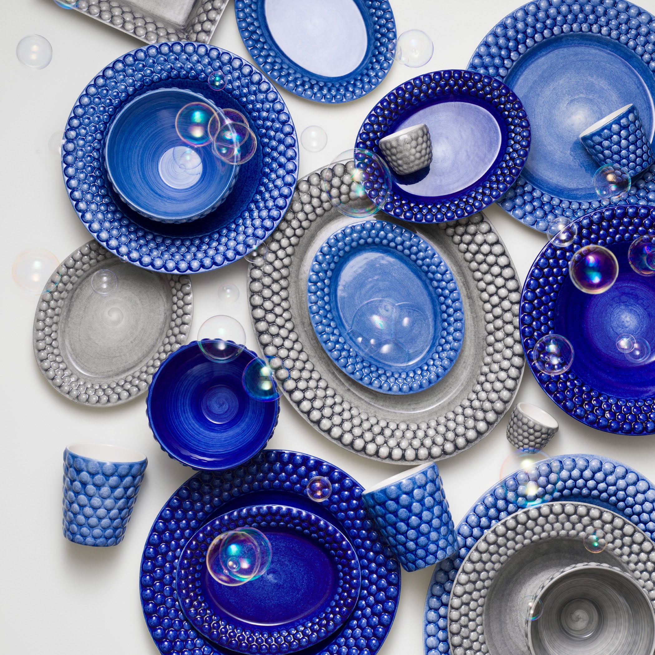 Bubbles Plate 20 x 16 cm Blue
