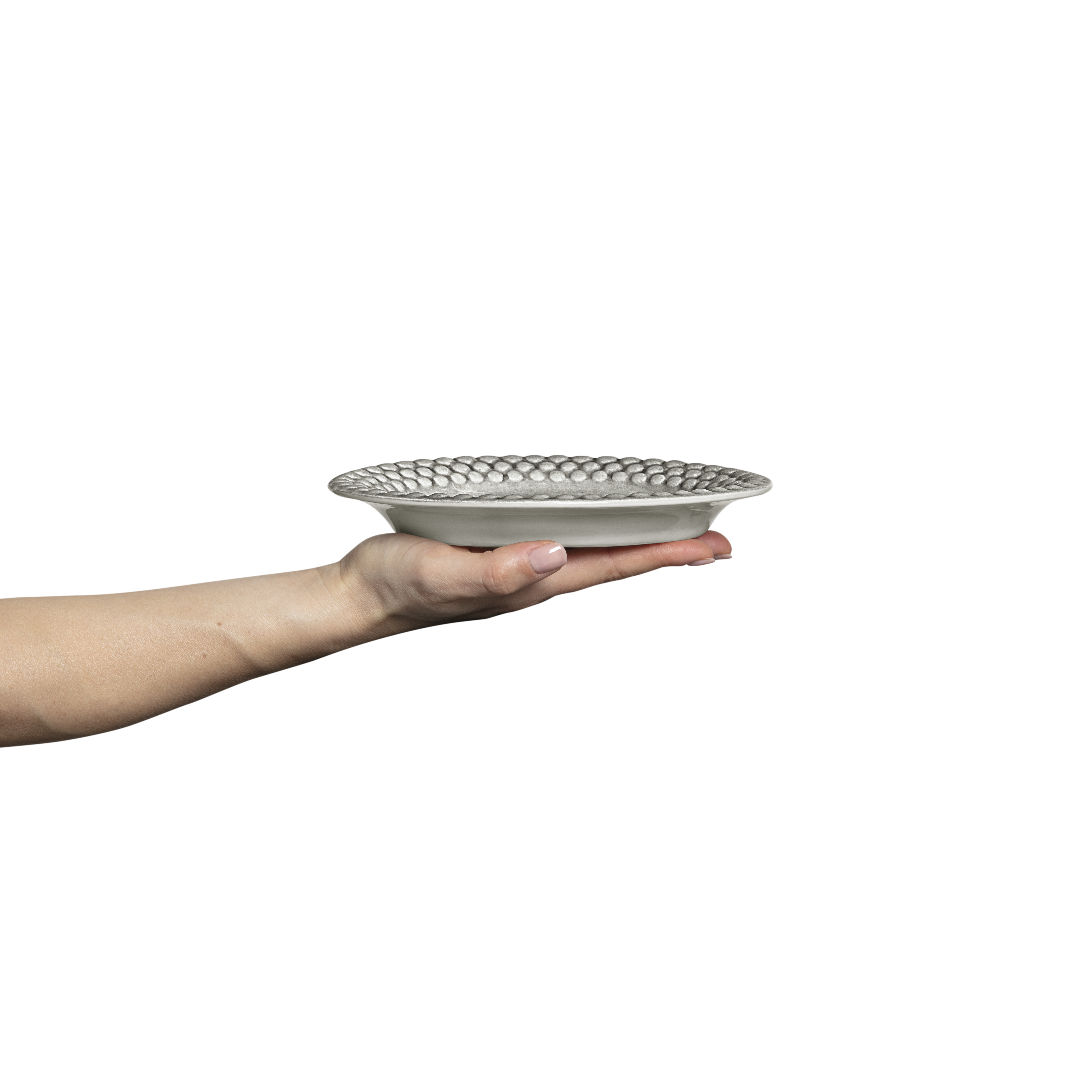 Bubbles Plate 20 x 16 cm Grey