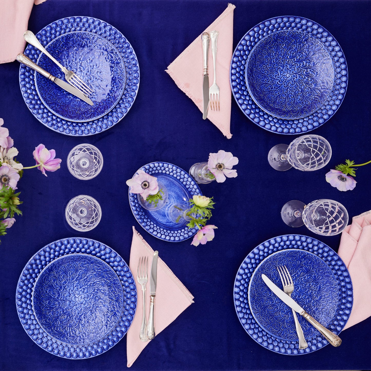 Bubbles Plate 28 cm Blue