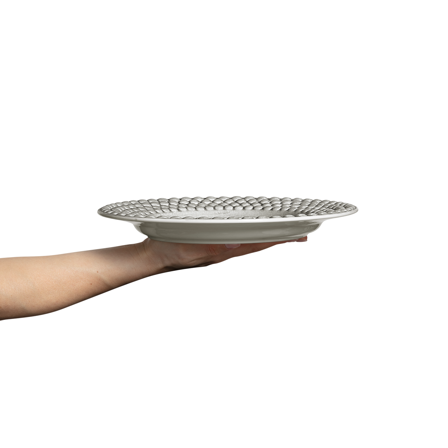 Bubbles Plate 28 cm Grey