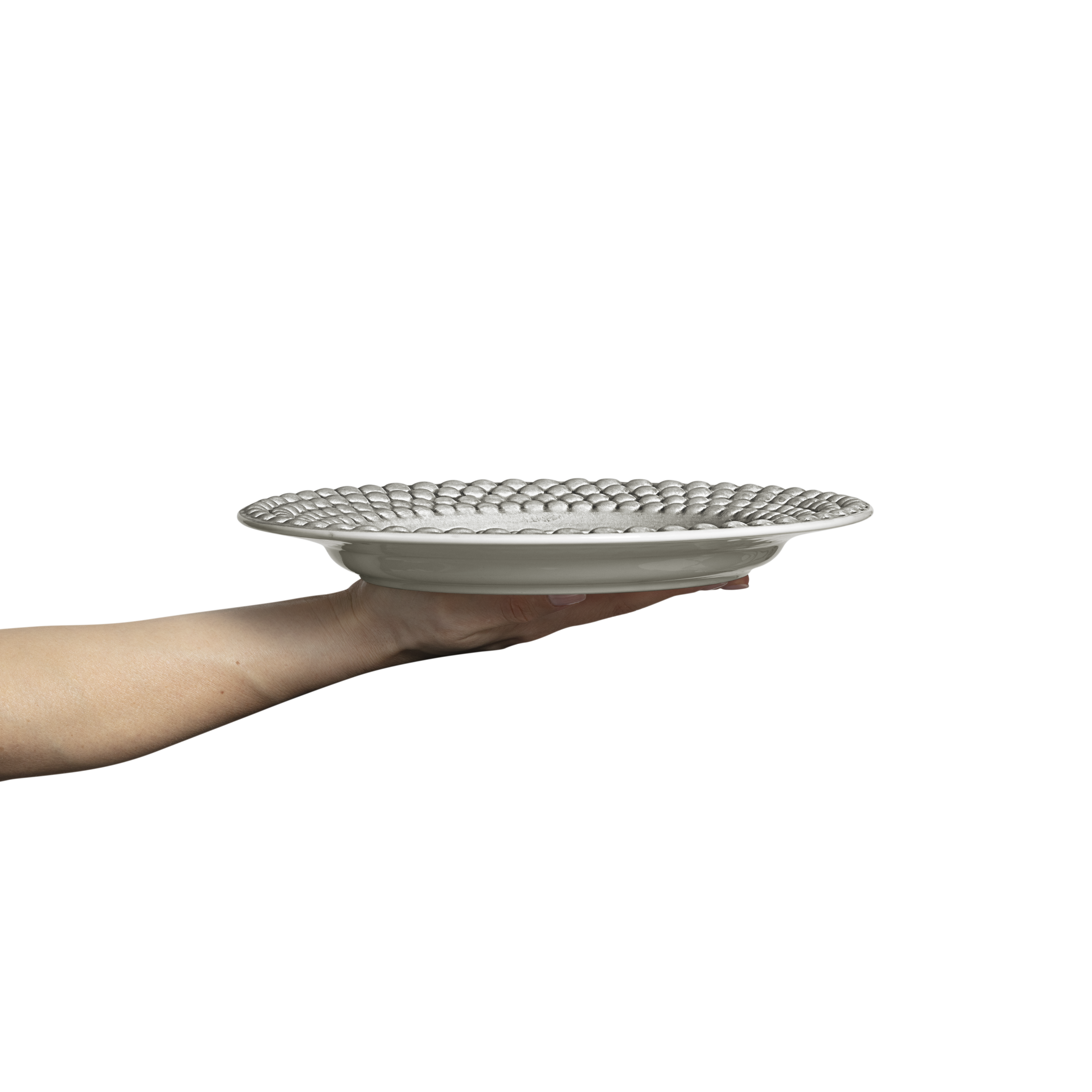 Bubbles Plate 28 cm Grey