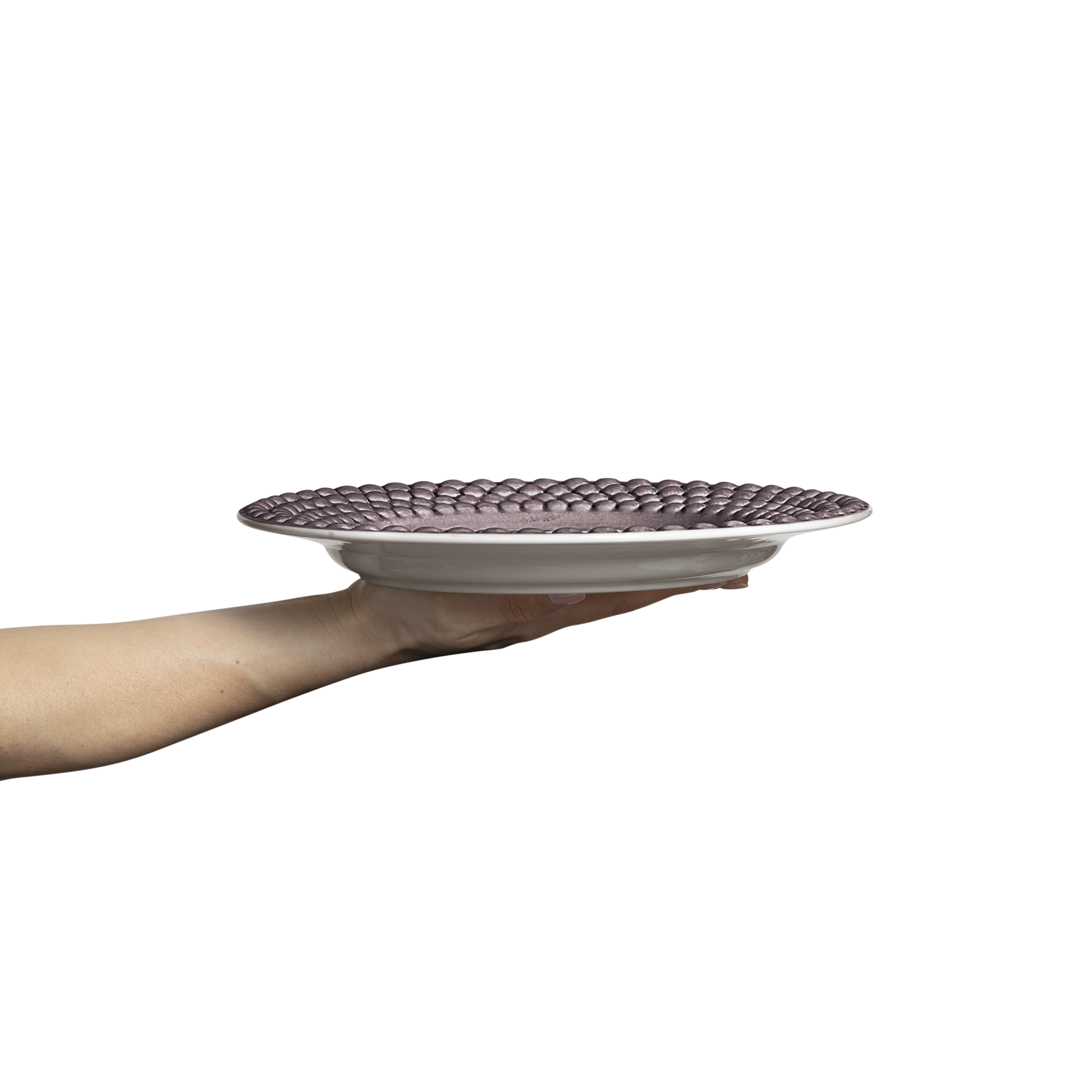 Bubbles Plate 28 cm Plum