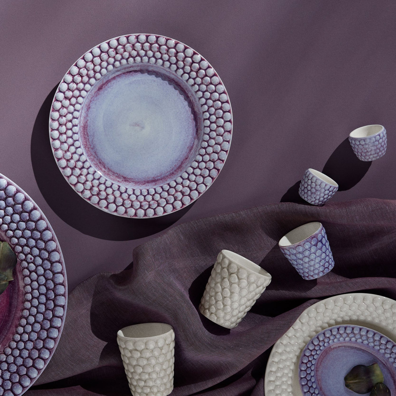 Bubbles Plate 28 cm Purple