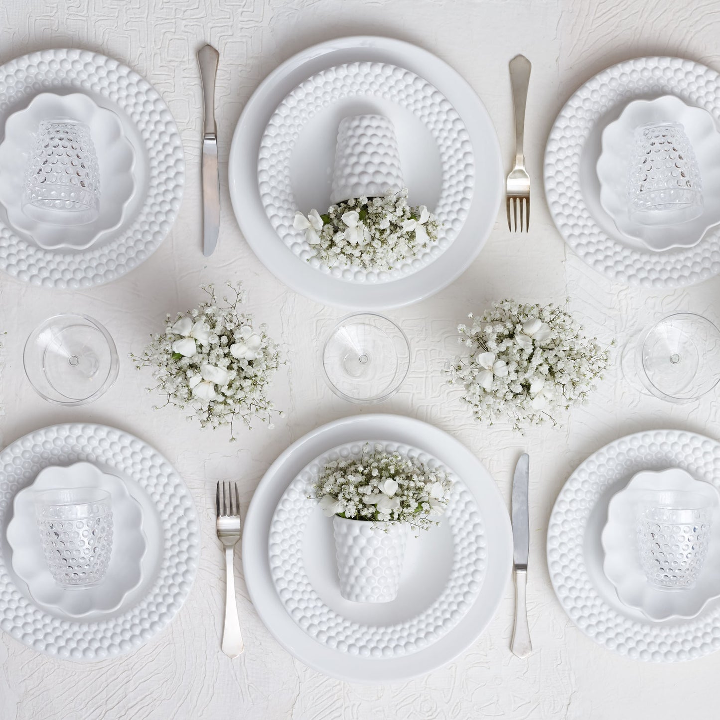 Bubbles Plate 28 cm White