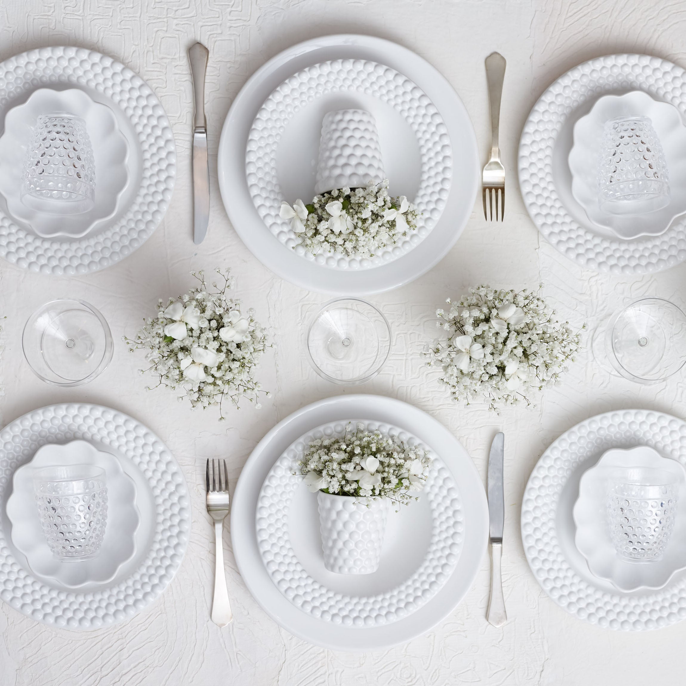 Bubbles Plate 28 cm White