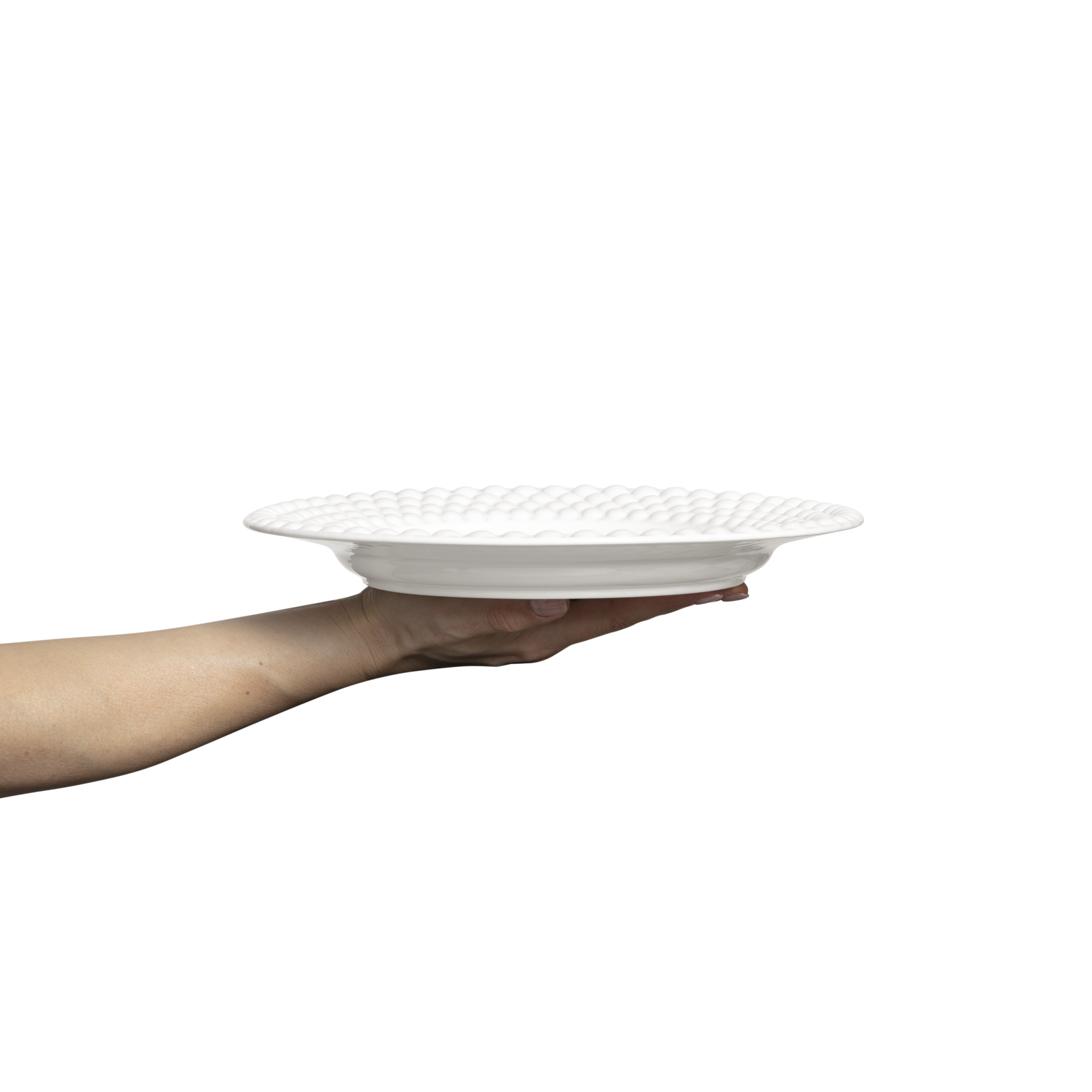 Bubbles Plate 28 cm White