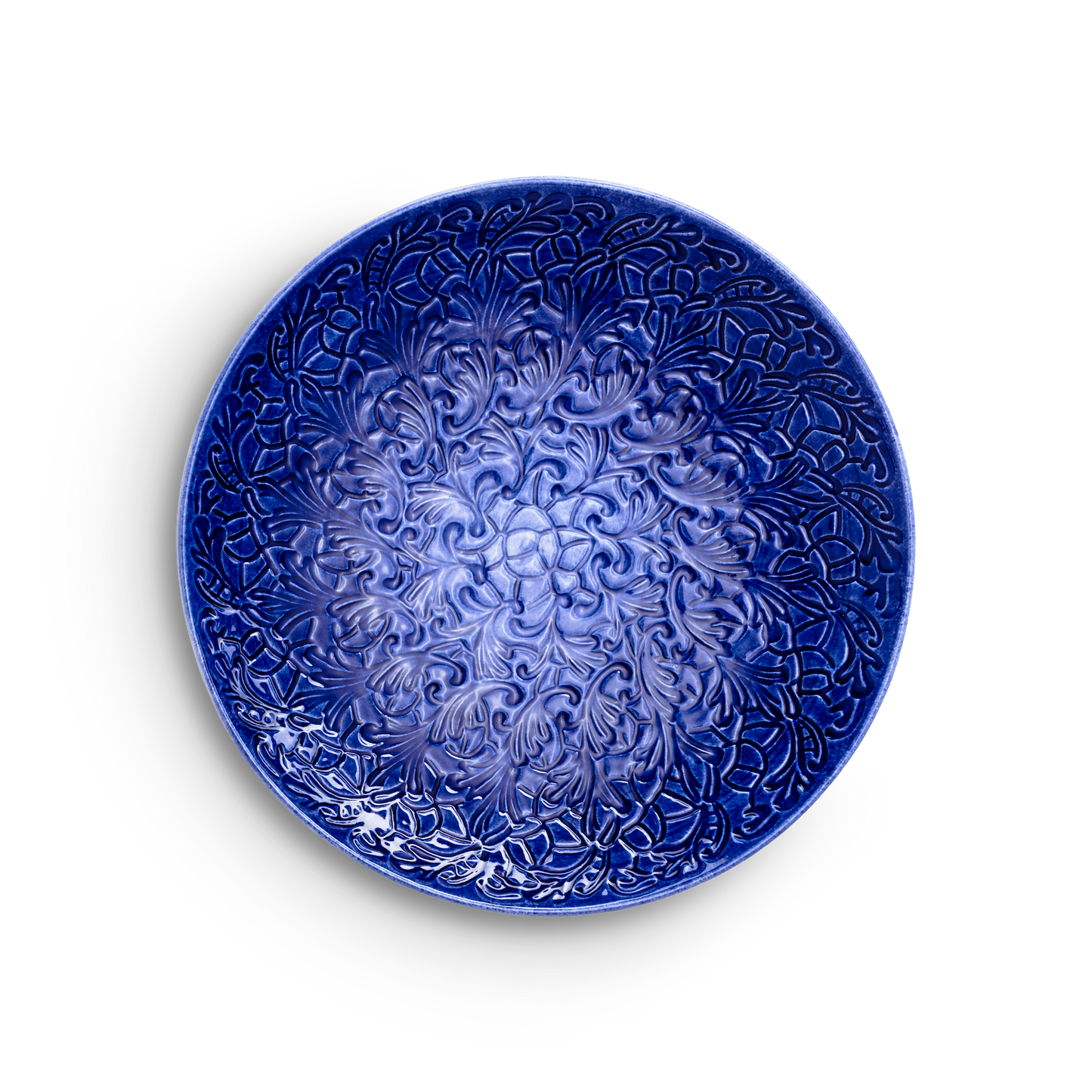 Lace Platter 34 cm Blue