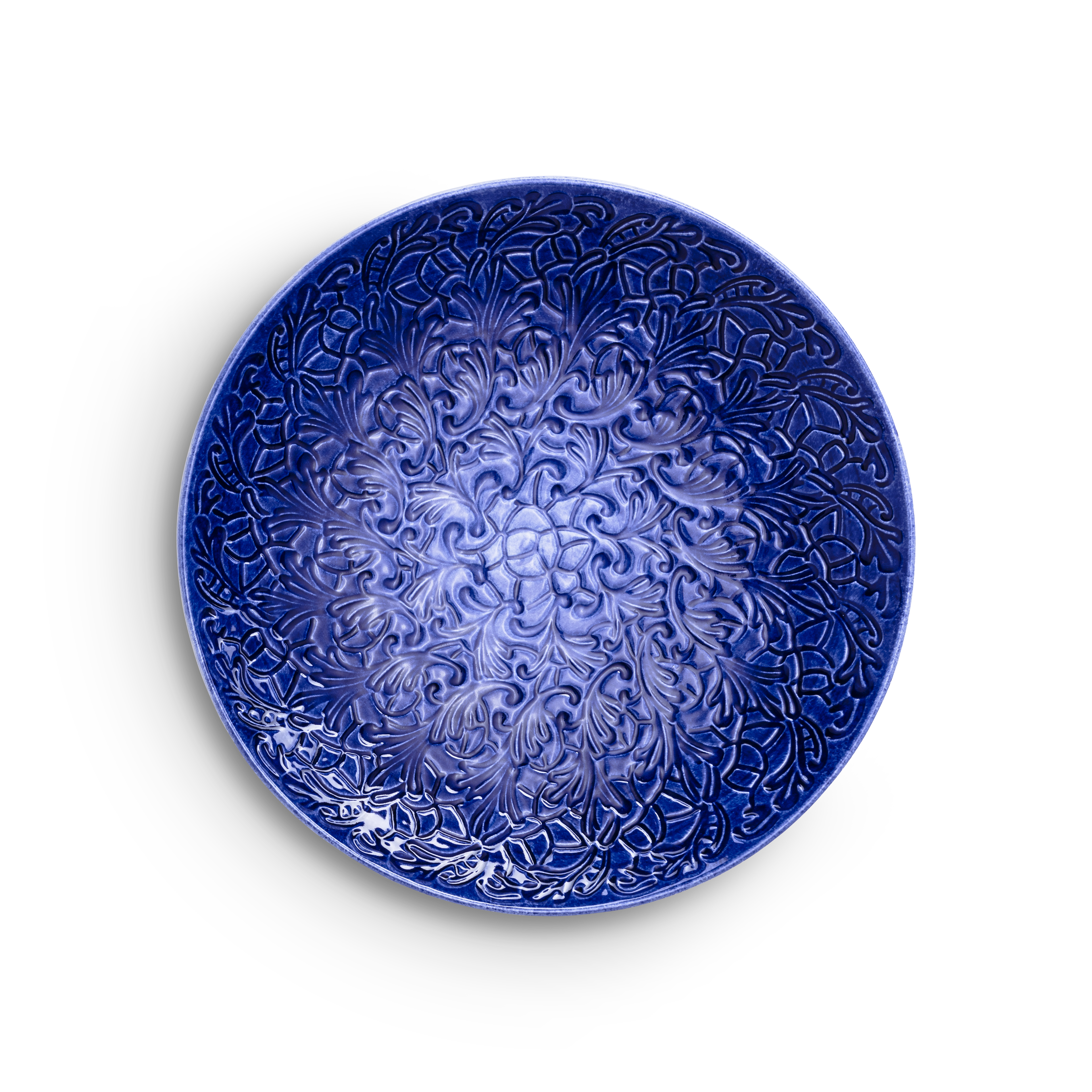 Lace Platter 34 cm Blue