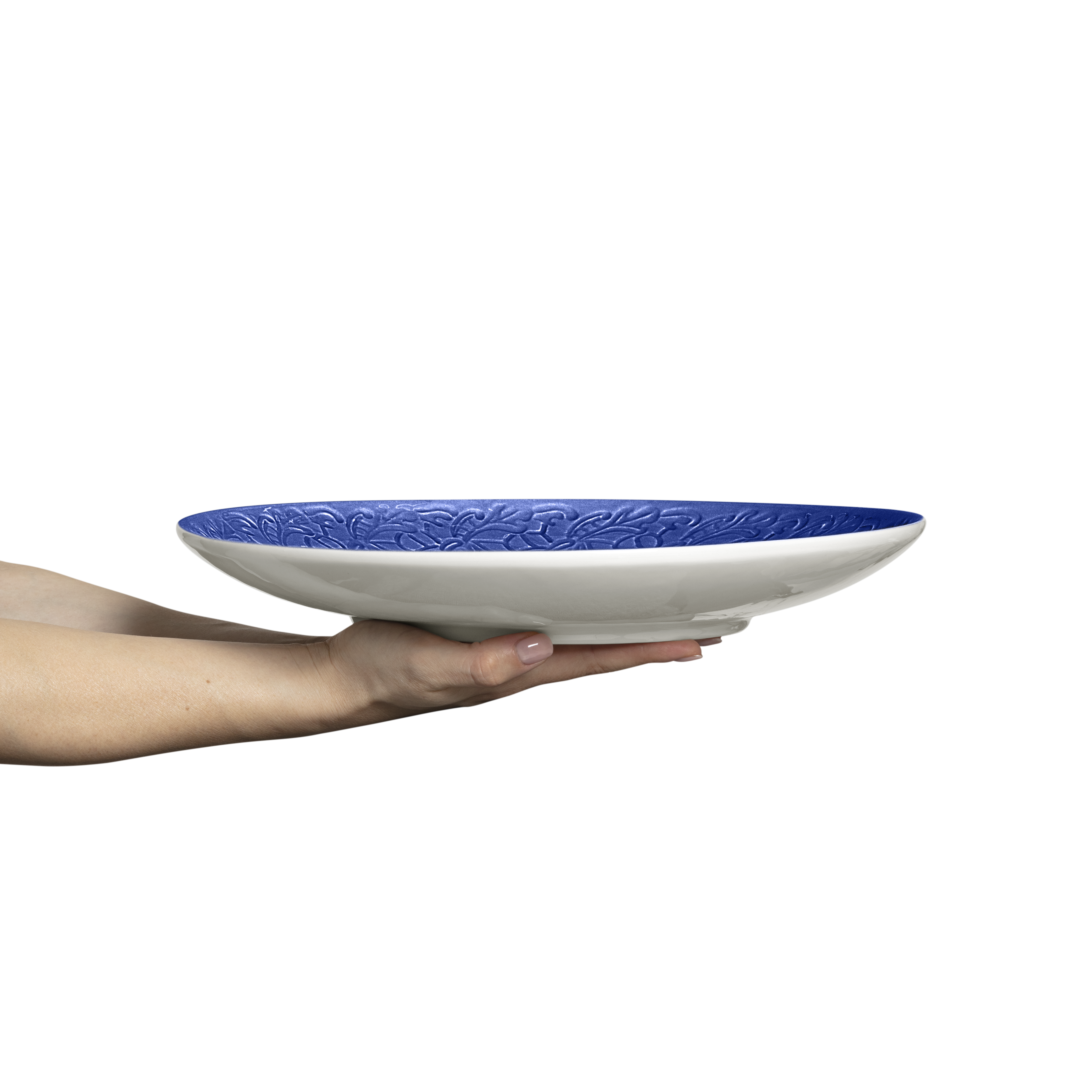 Lace Platter 34 cm Blue