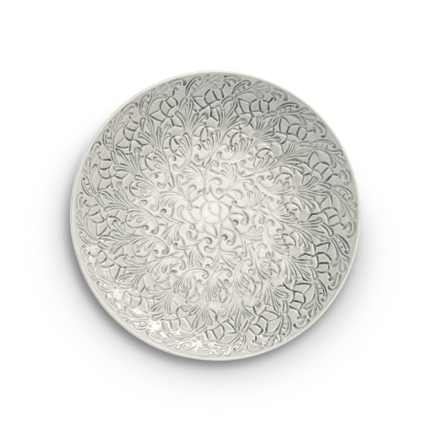 Lace Platter 34 cm Grey