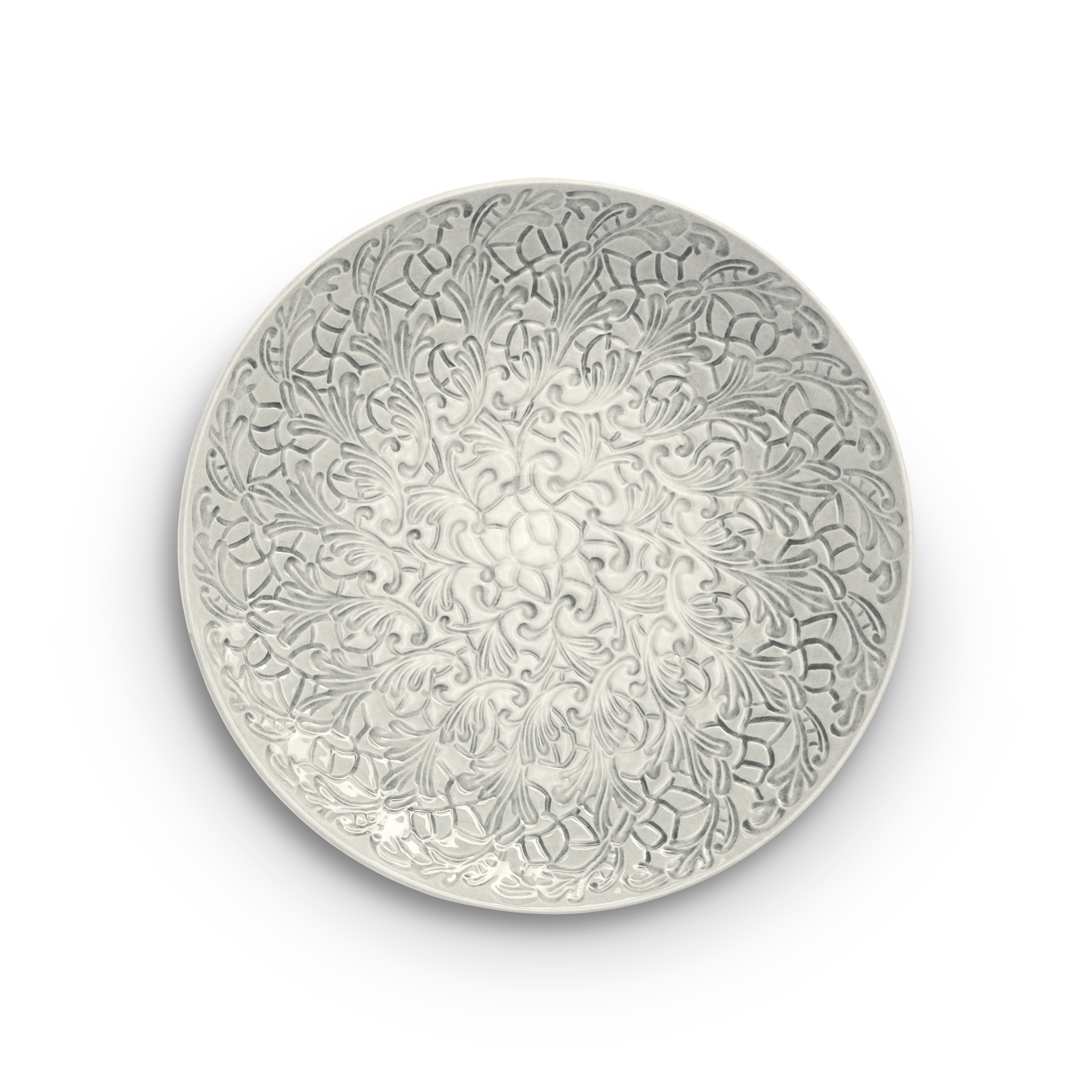 Lace Platter 34 cm Grey