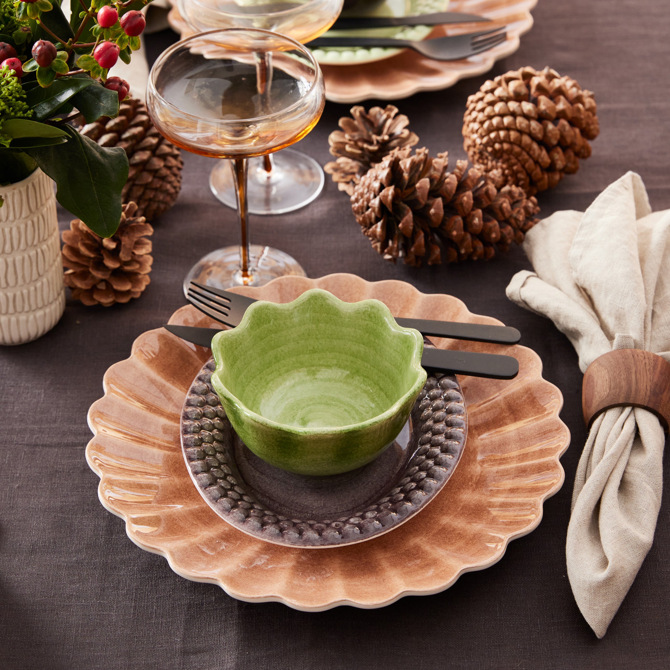 Oyster Bowl 13 cm / 30 cl Green