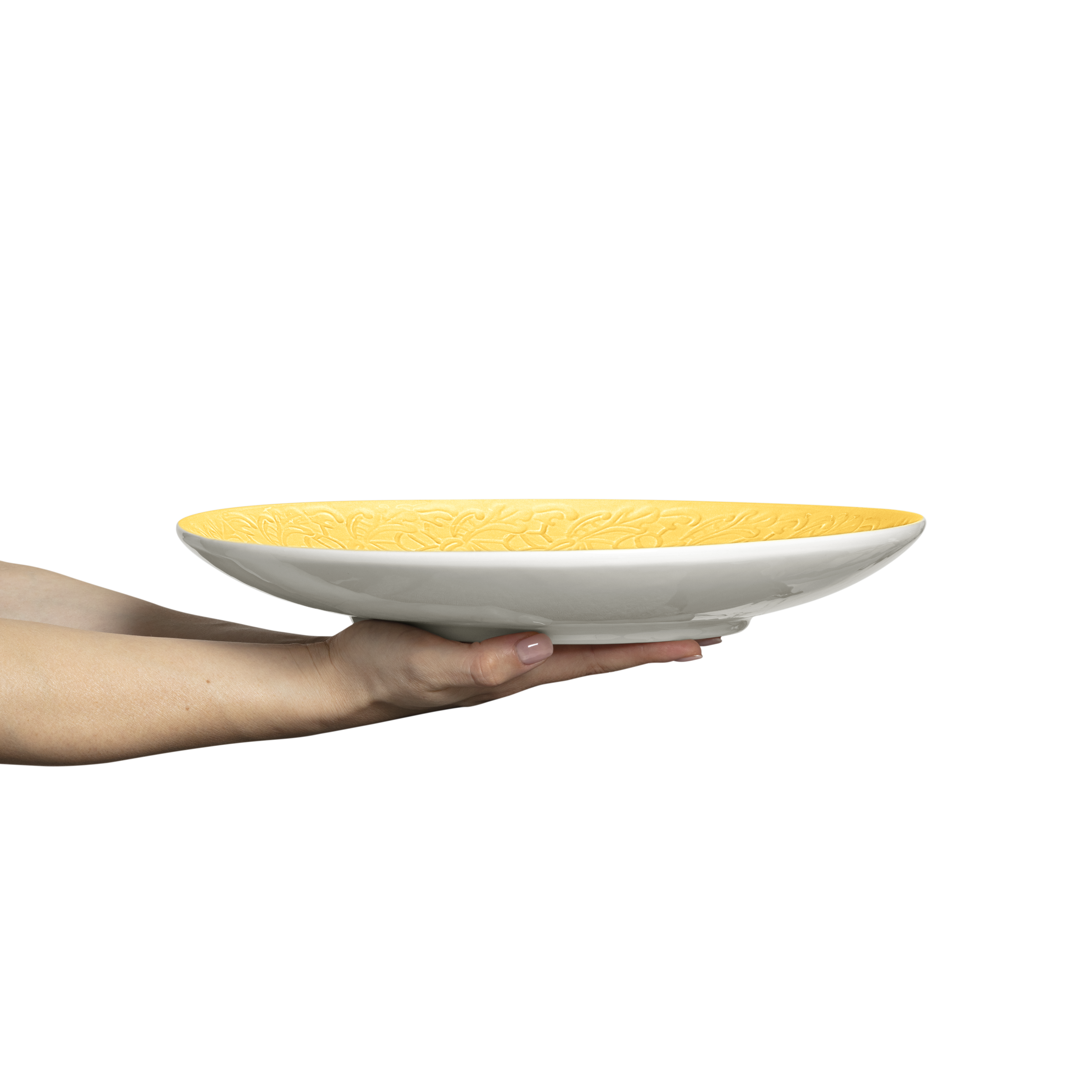 Lace Platter 34 cm Yellow