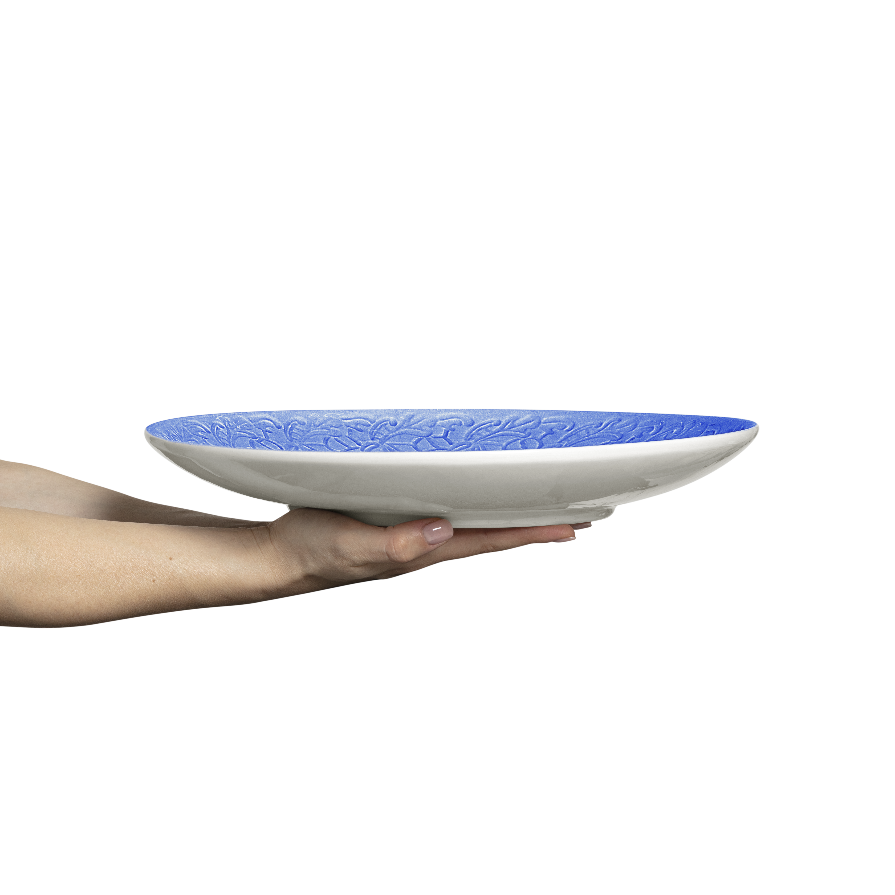 Lace Platter 34 cm Light Blue
