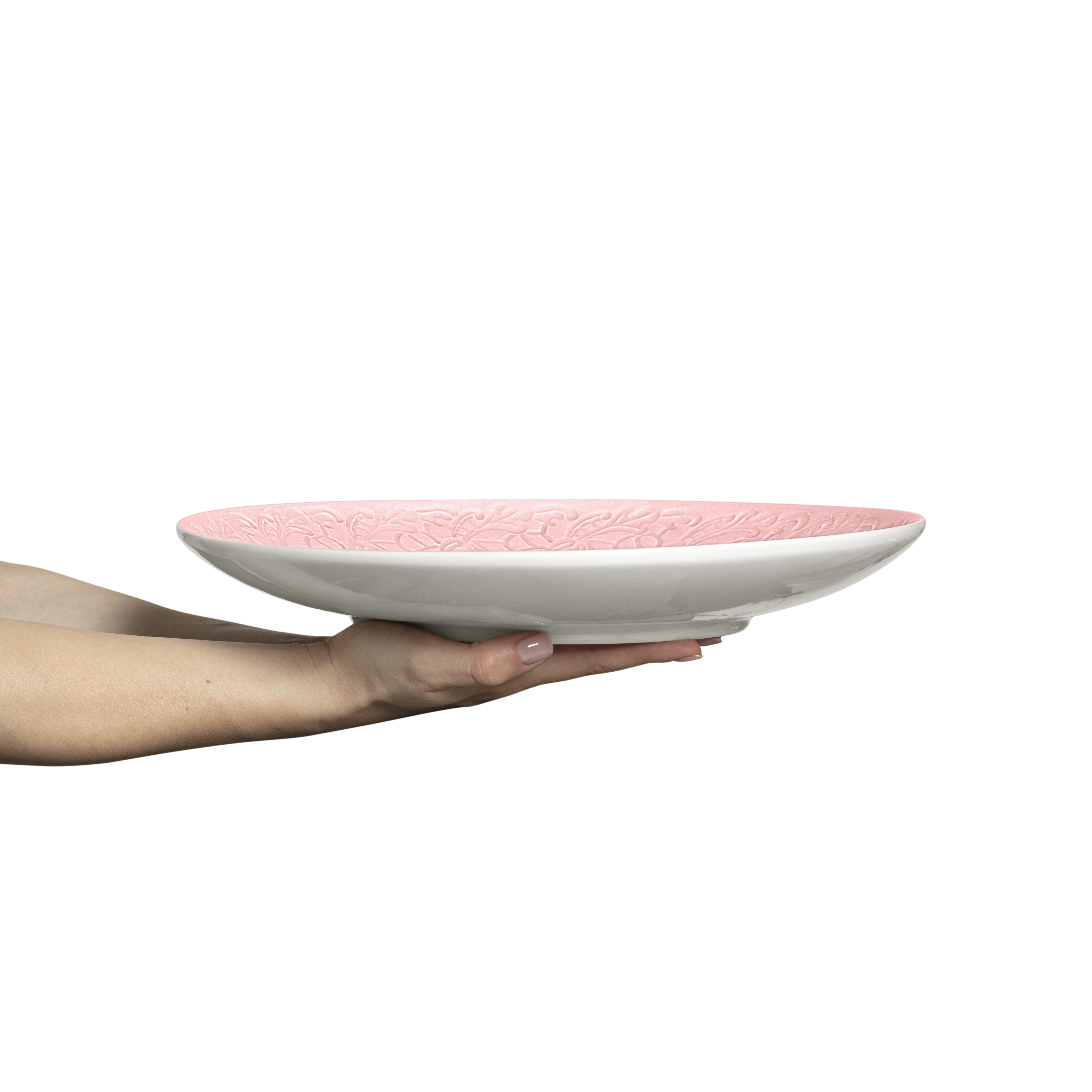 Lace Platter 34 cm Light Pink