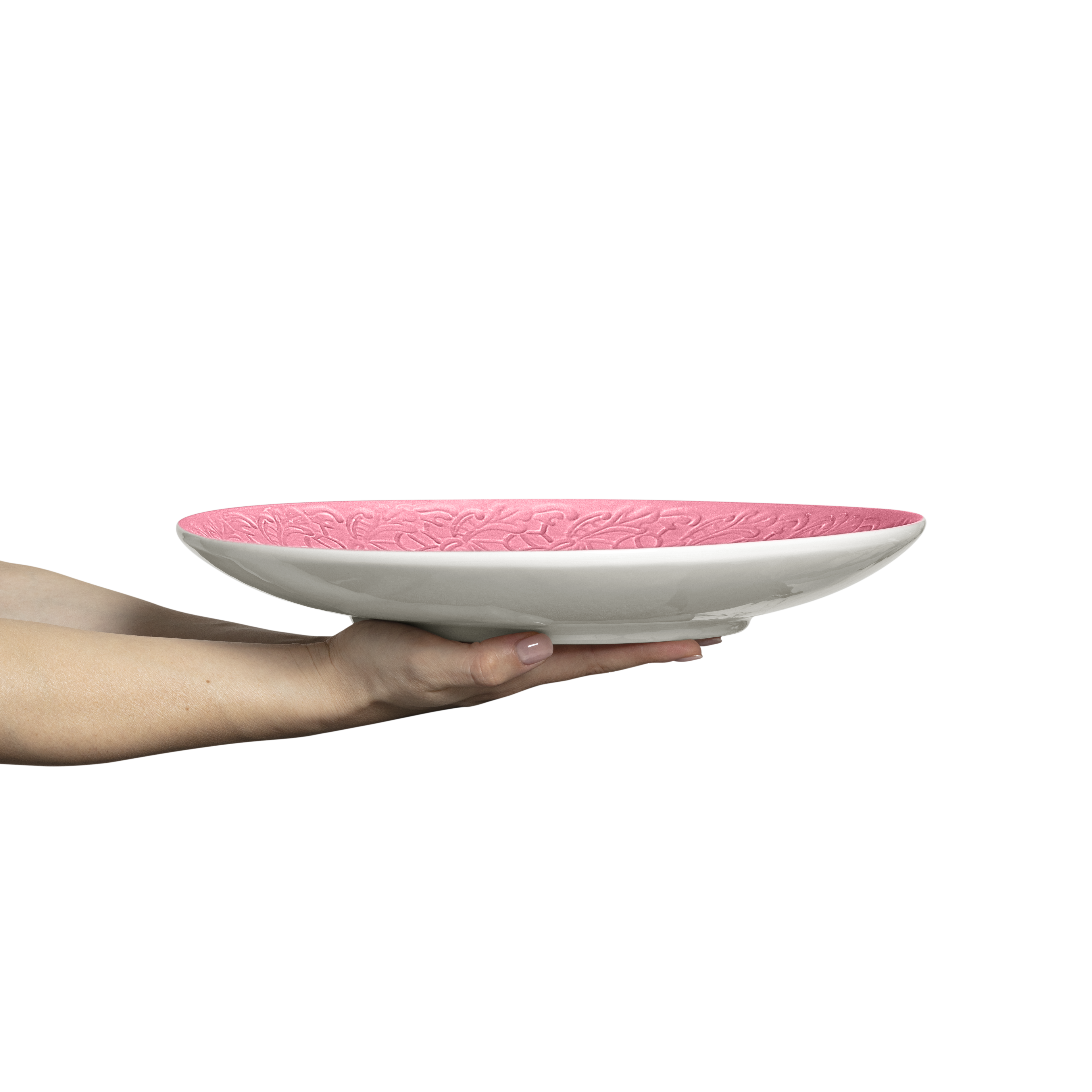Lace Platter 34 cm Pink