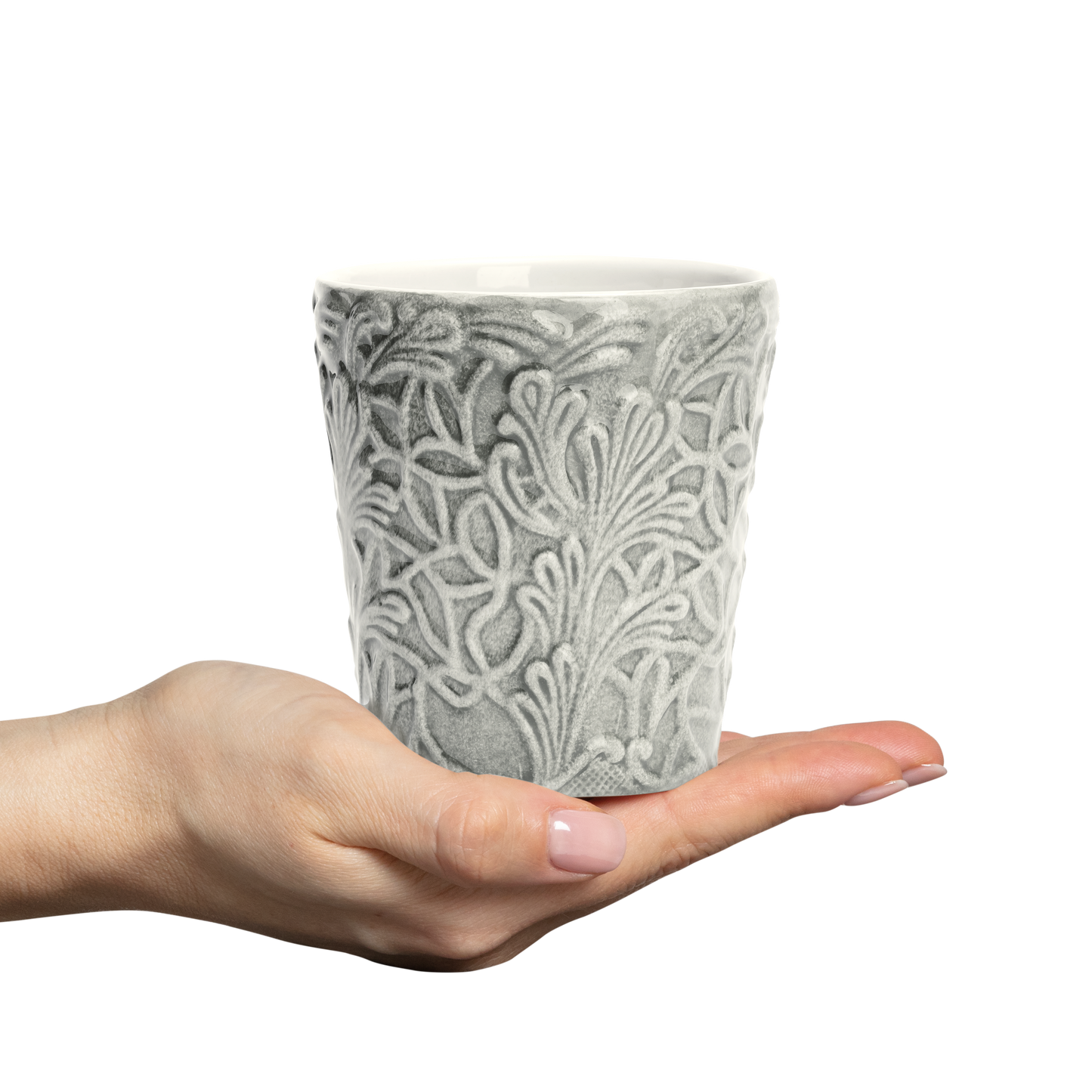 Lace Mug 30 cl Grey