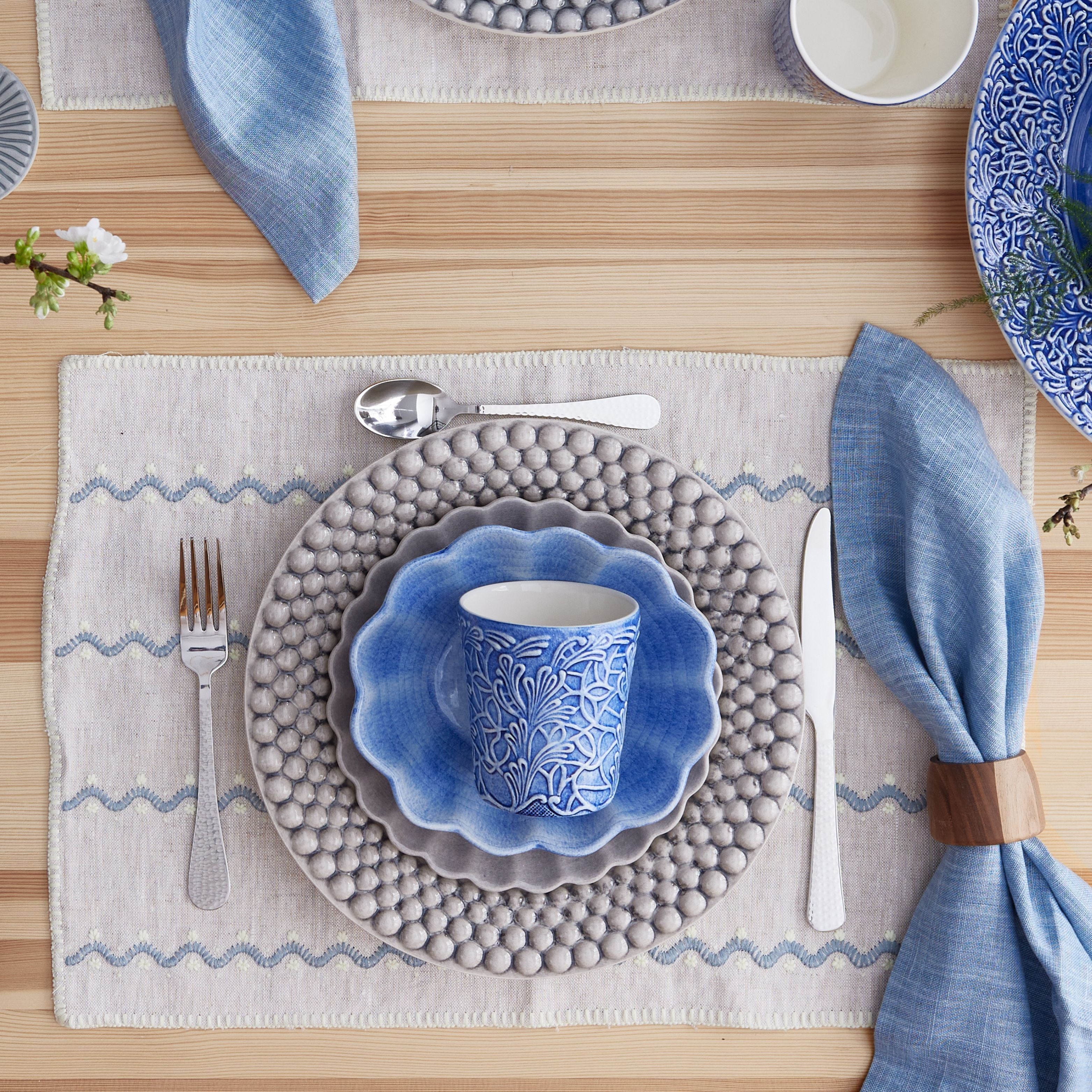 Lace Mug 30 cl Light Blue