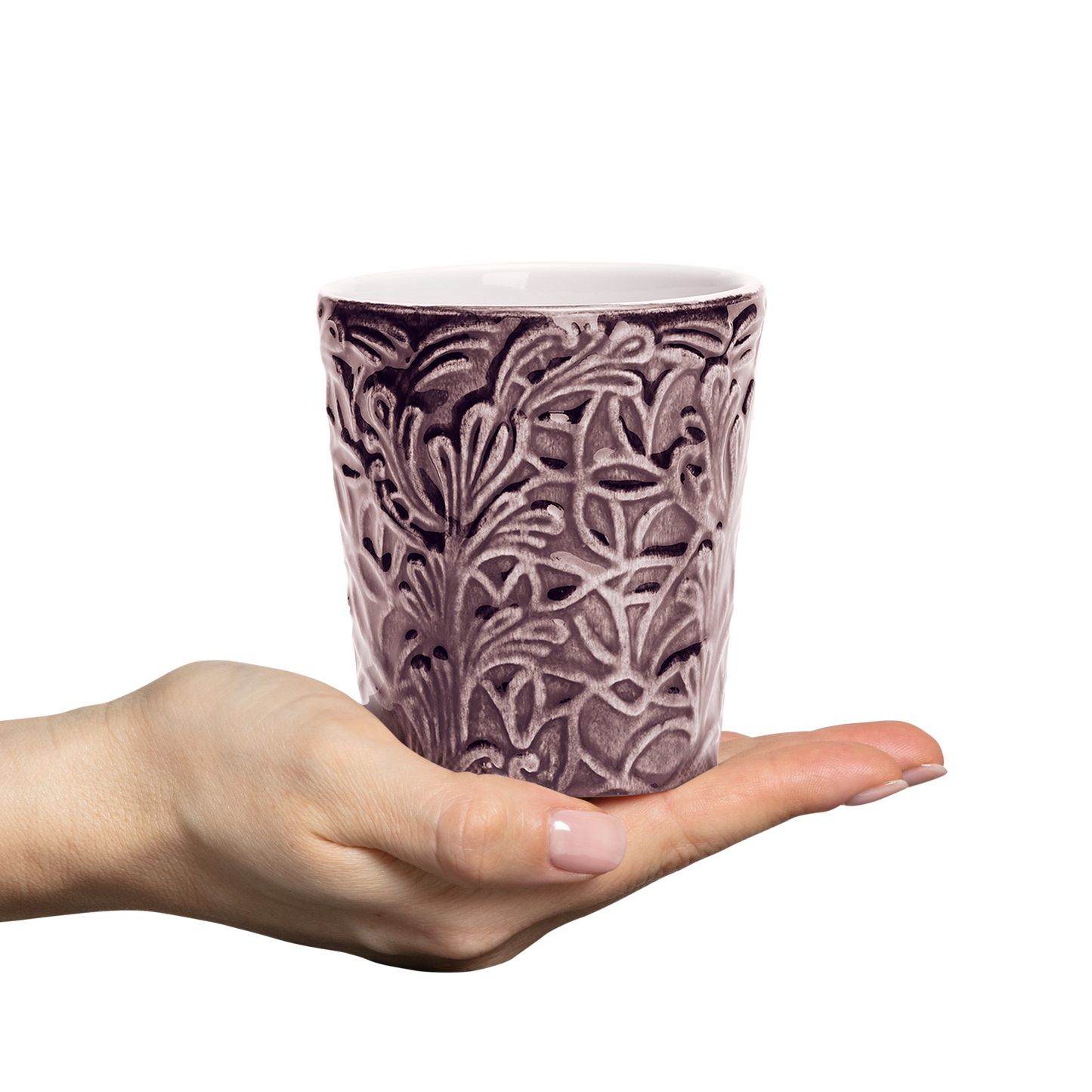 Lace Mug 30 cl Plum