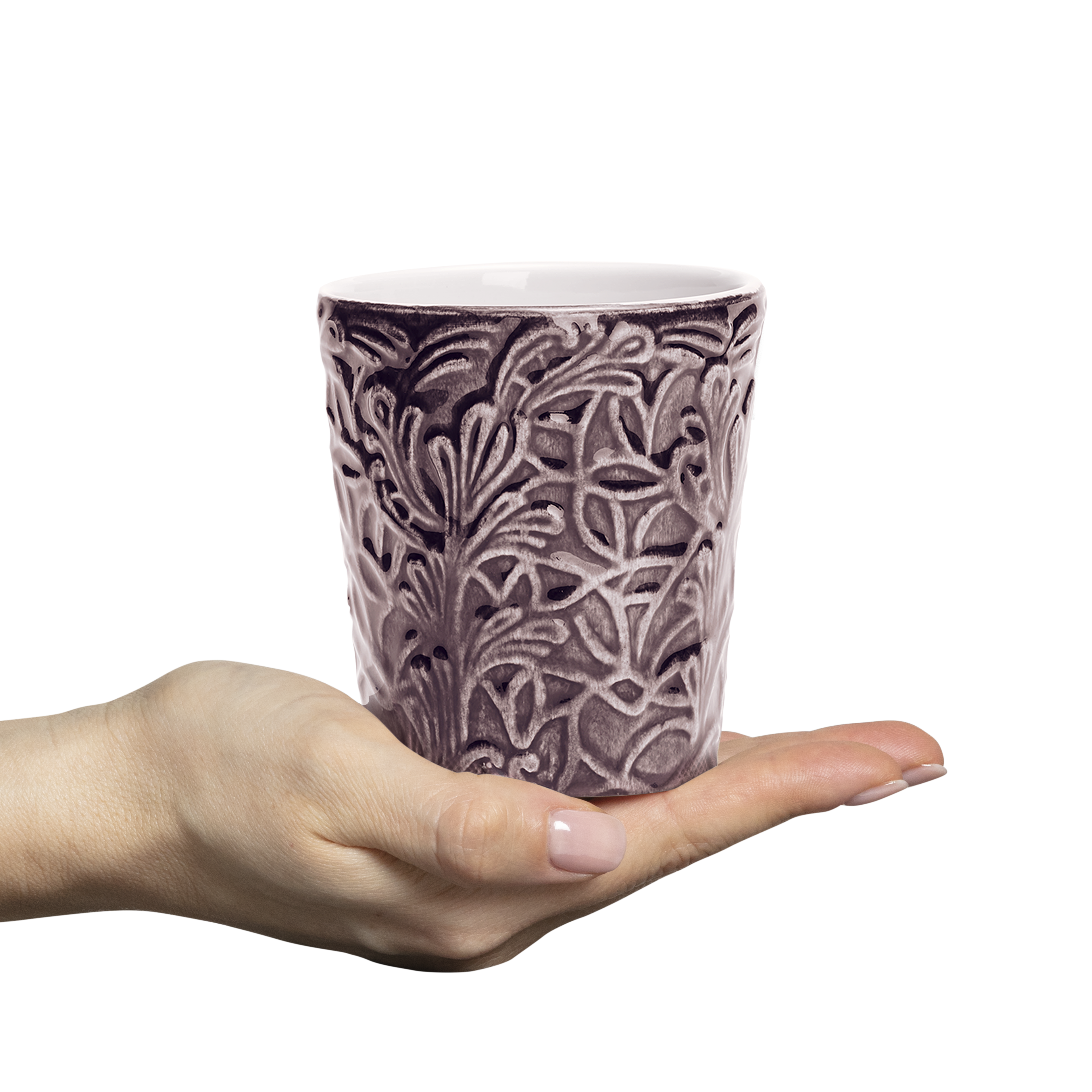 Lace Mug 30 cl Plum