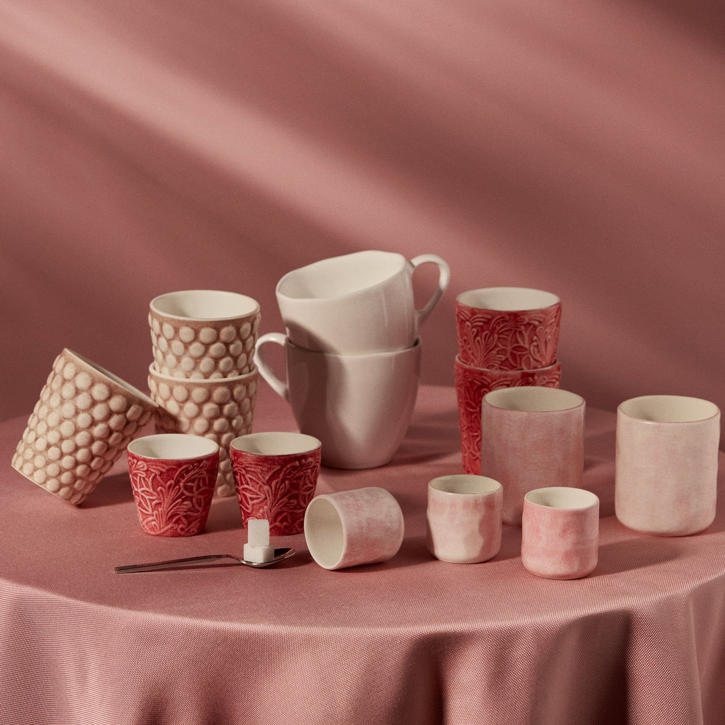 Lace Mug 30 cl Pink