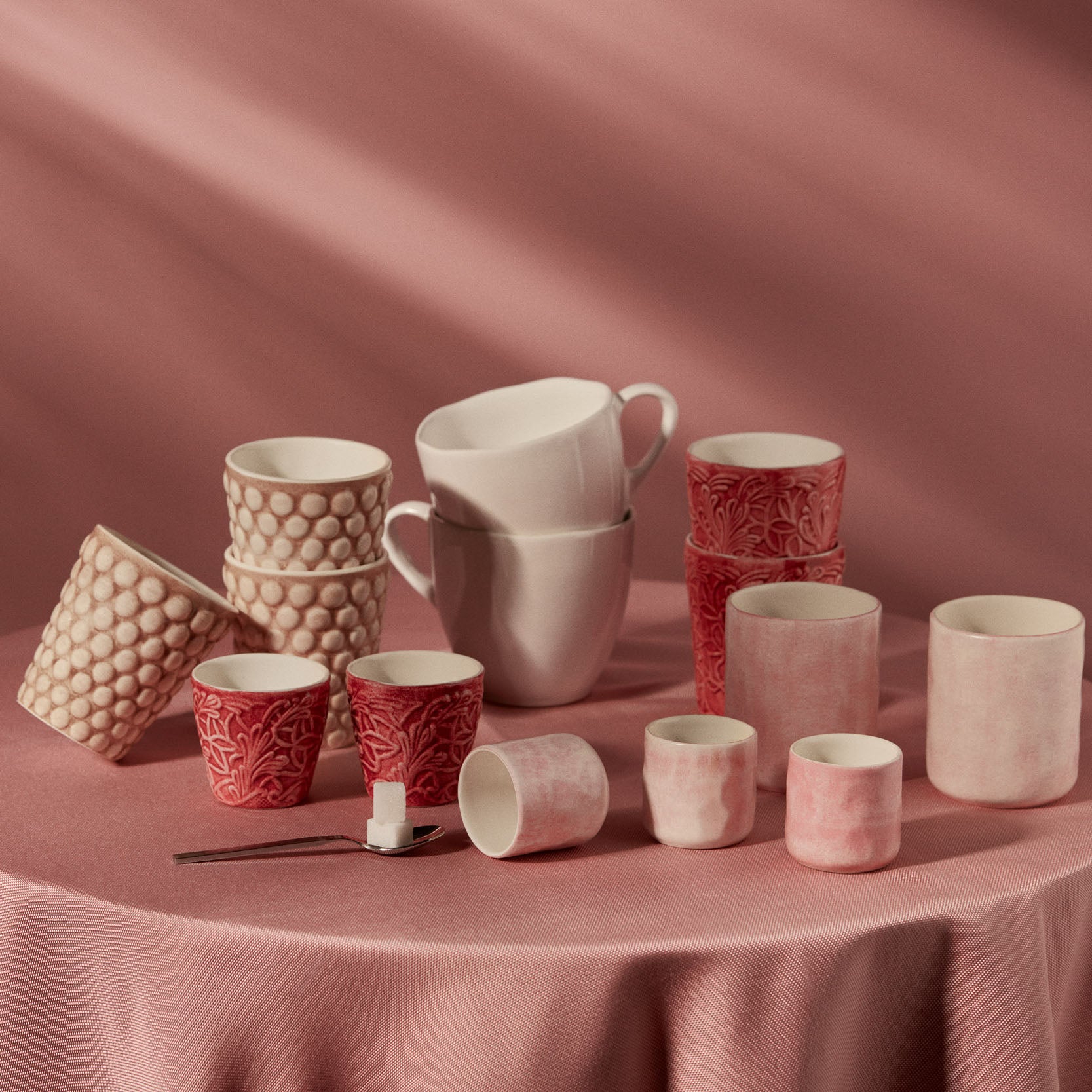 Lace Mug 30 cl Pink