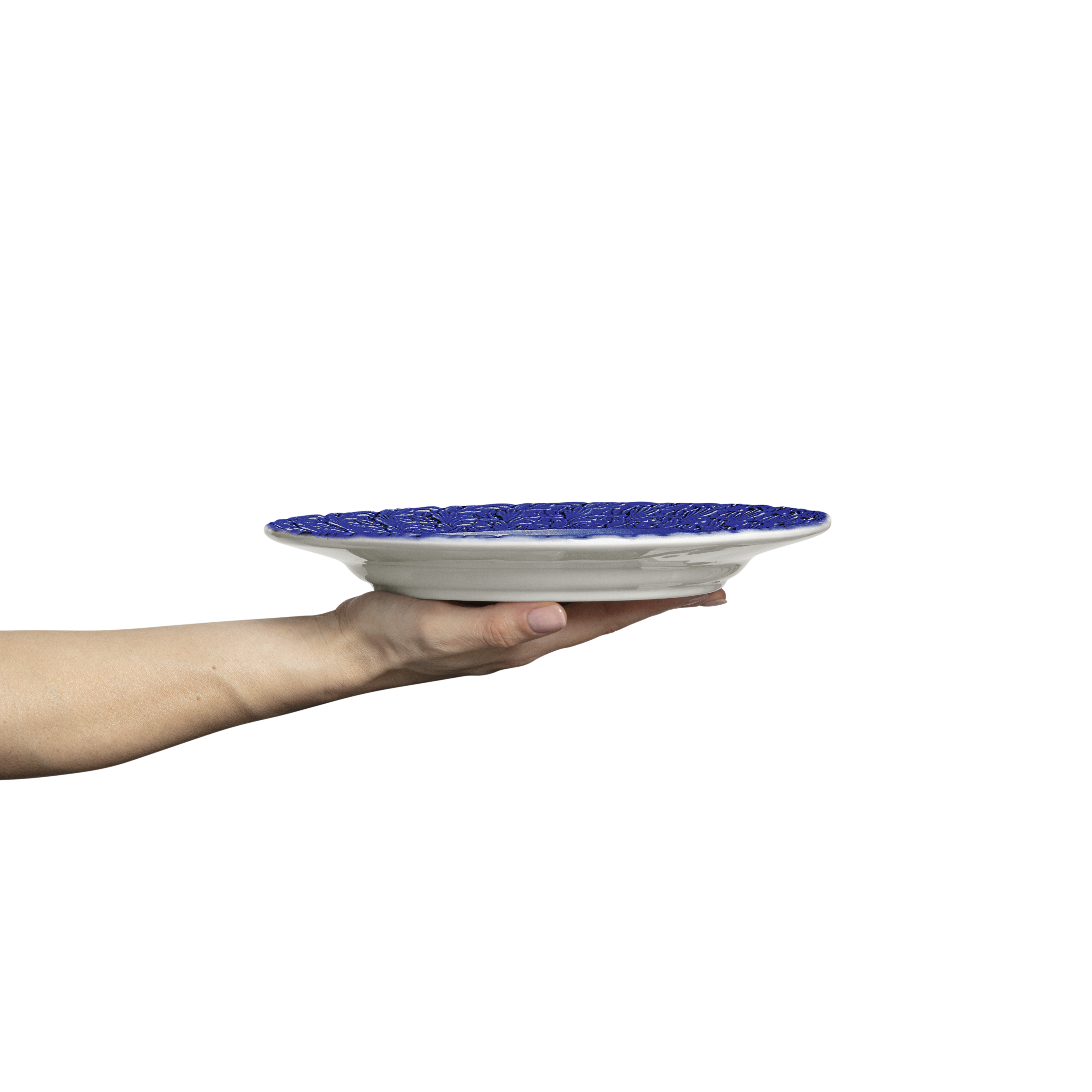Lace Plate 25 cm Blue