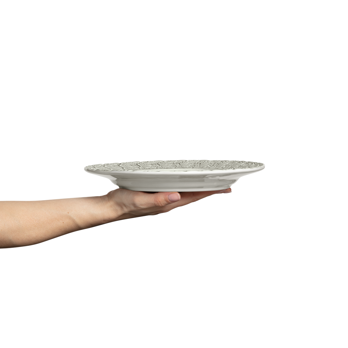 Lace Plate 25 cm Grey