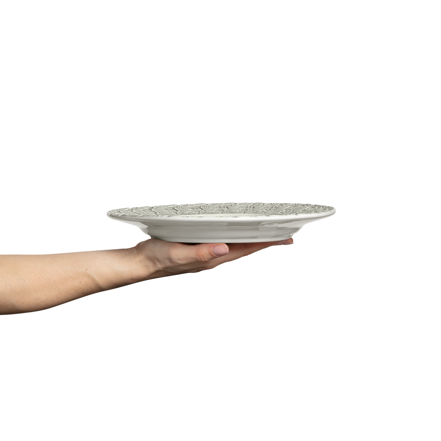 Lace Plate 25 cm Grey