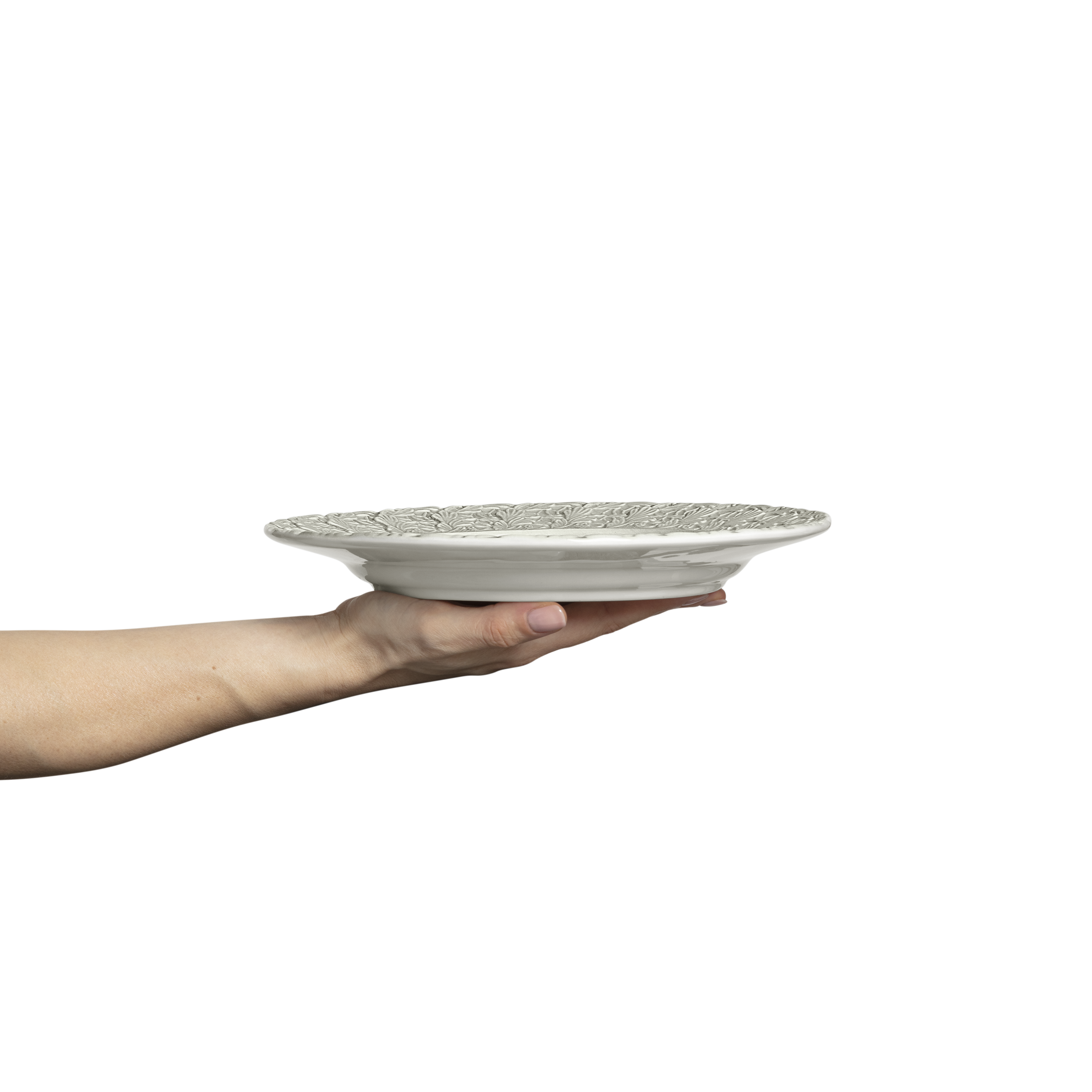 Lace Plate 25 cm Grey