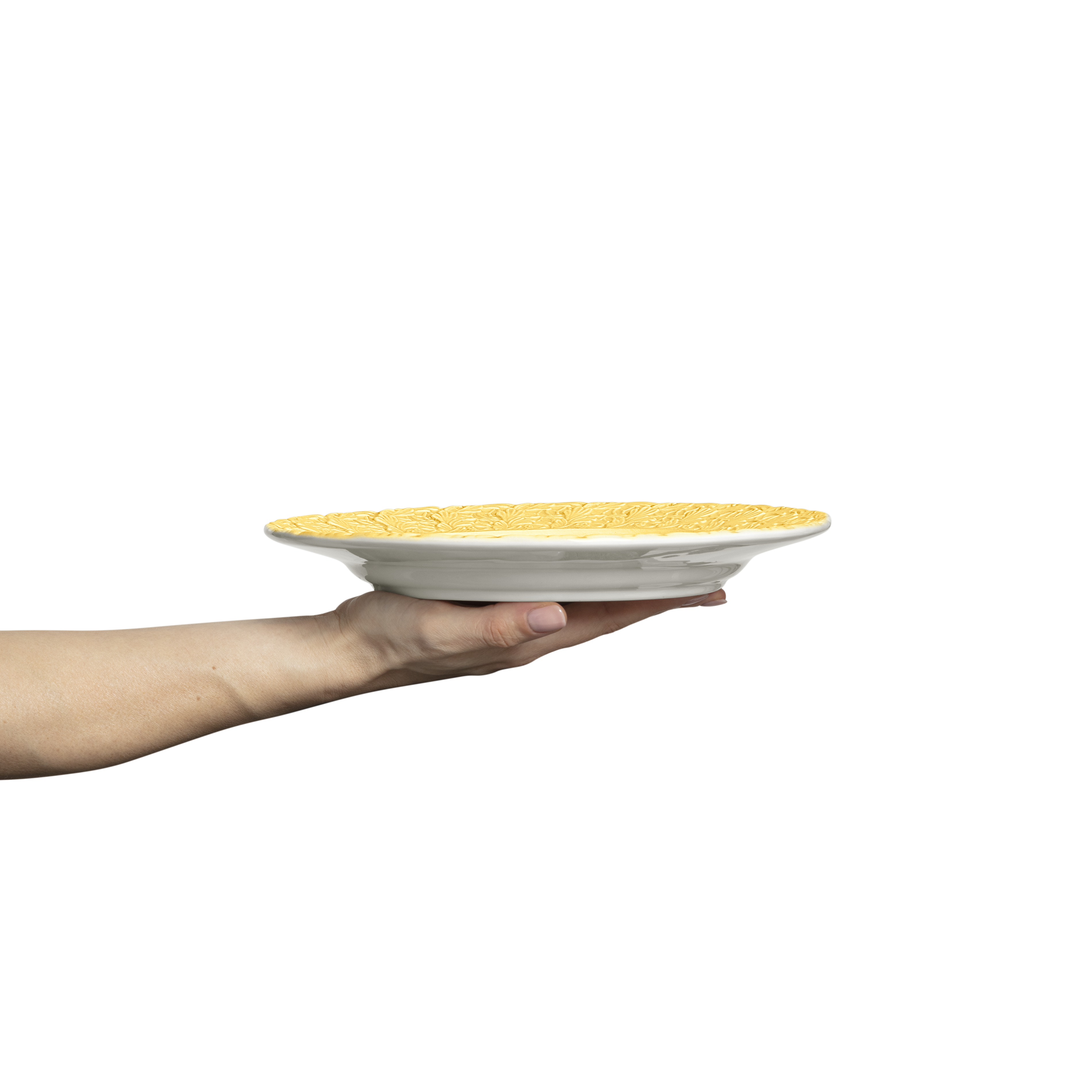 Lace Plate 25 cm Yellow