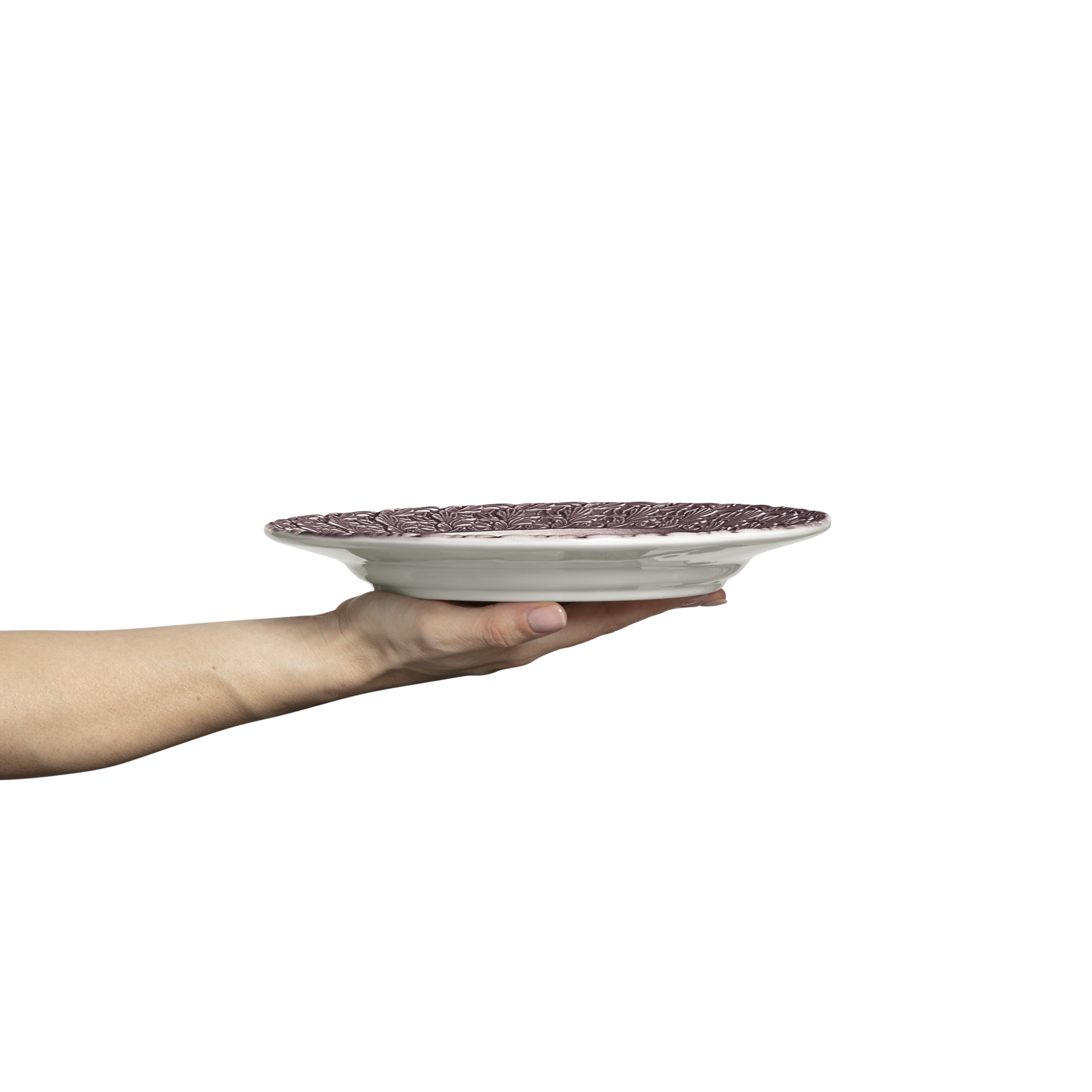 Lace Plate 25 cm Plum