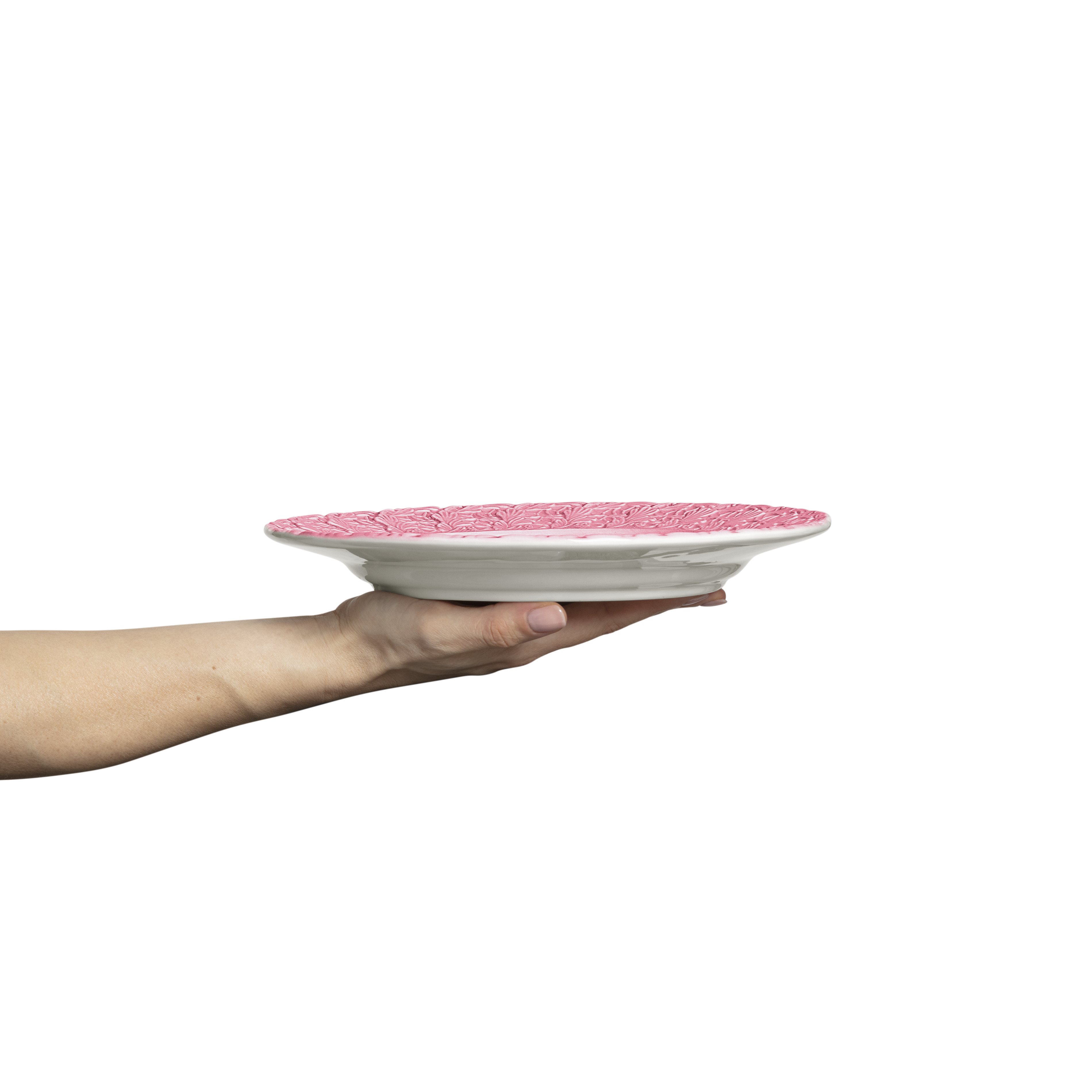 Lace Plate 25 cm Pink