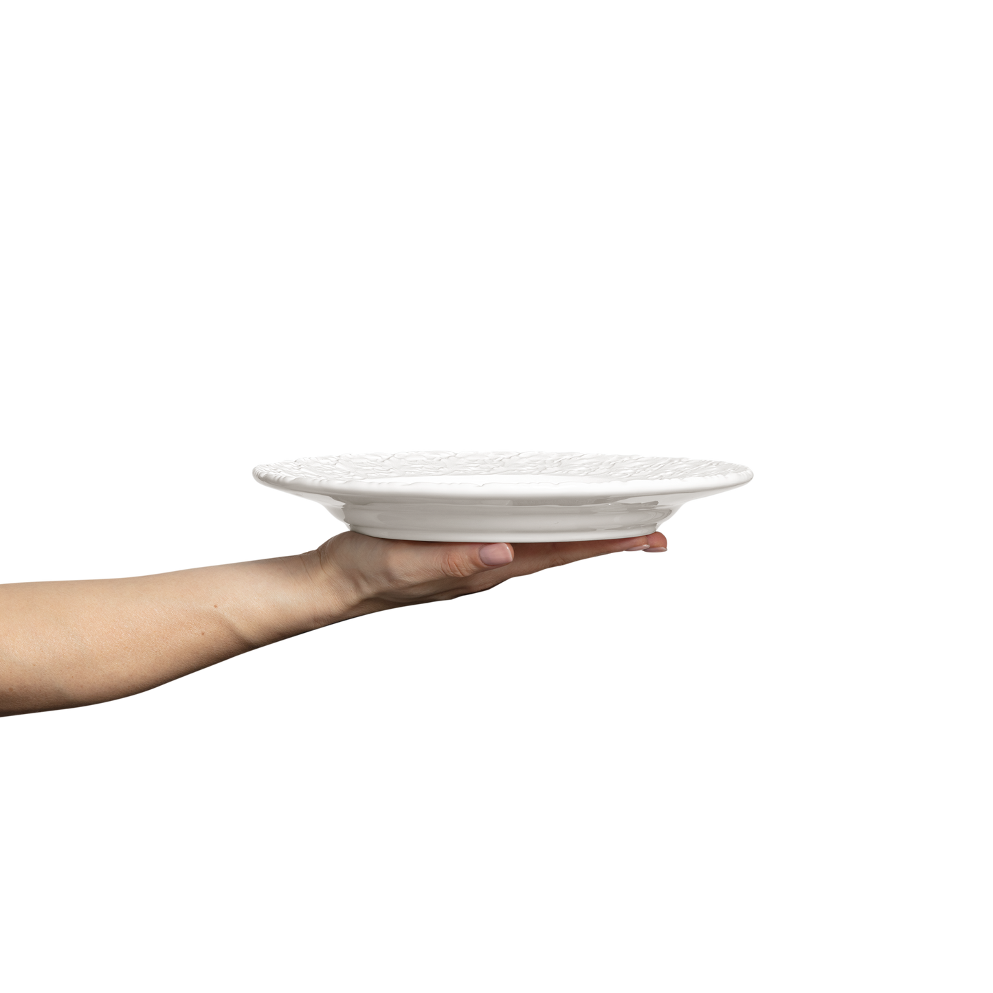 Lace Plate 25 cm White