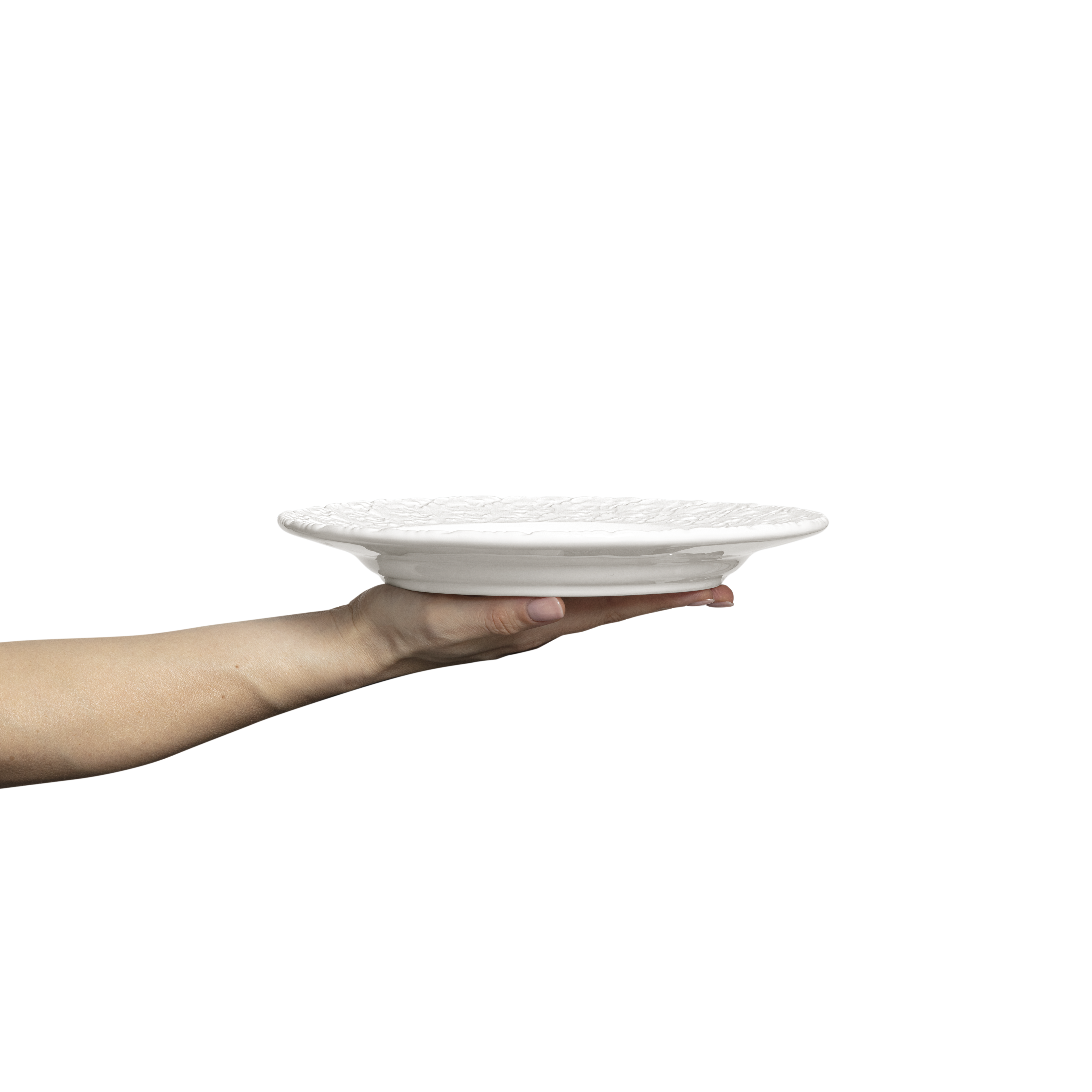 Lace Plate 25 cm White