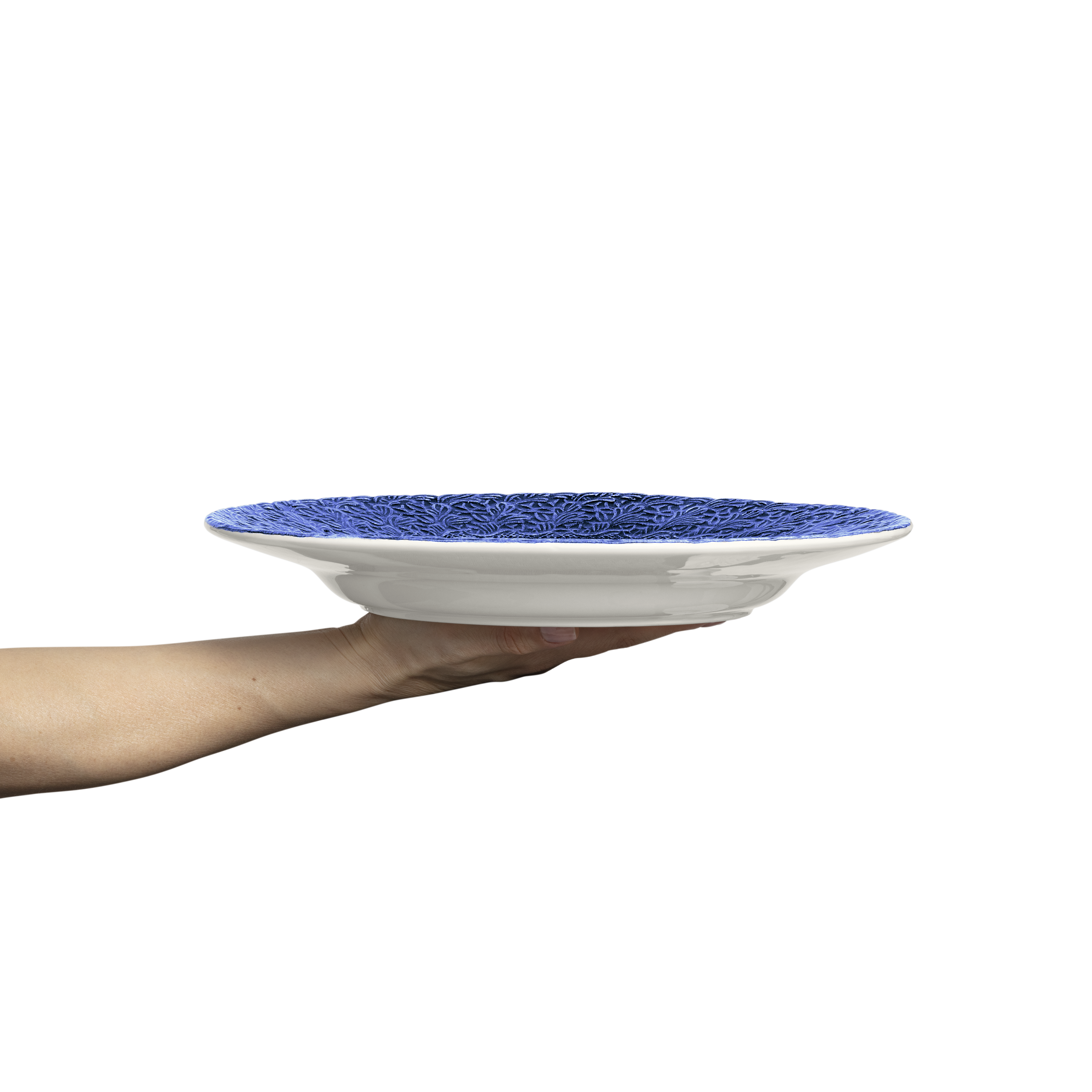 Lace Plate 32 cm Blue