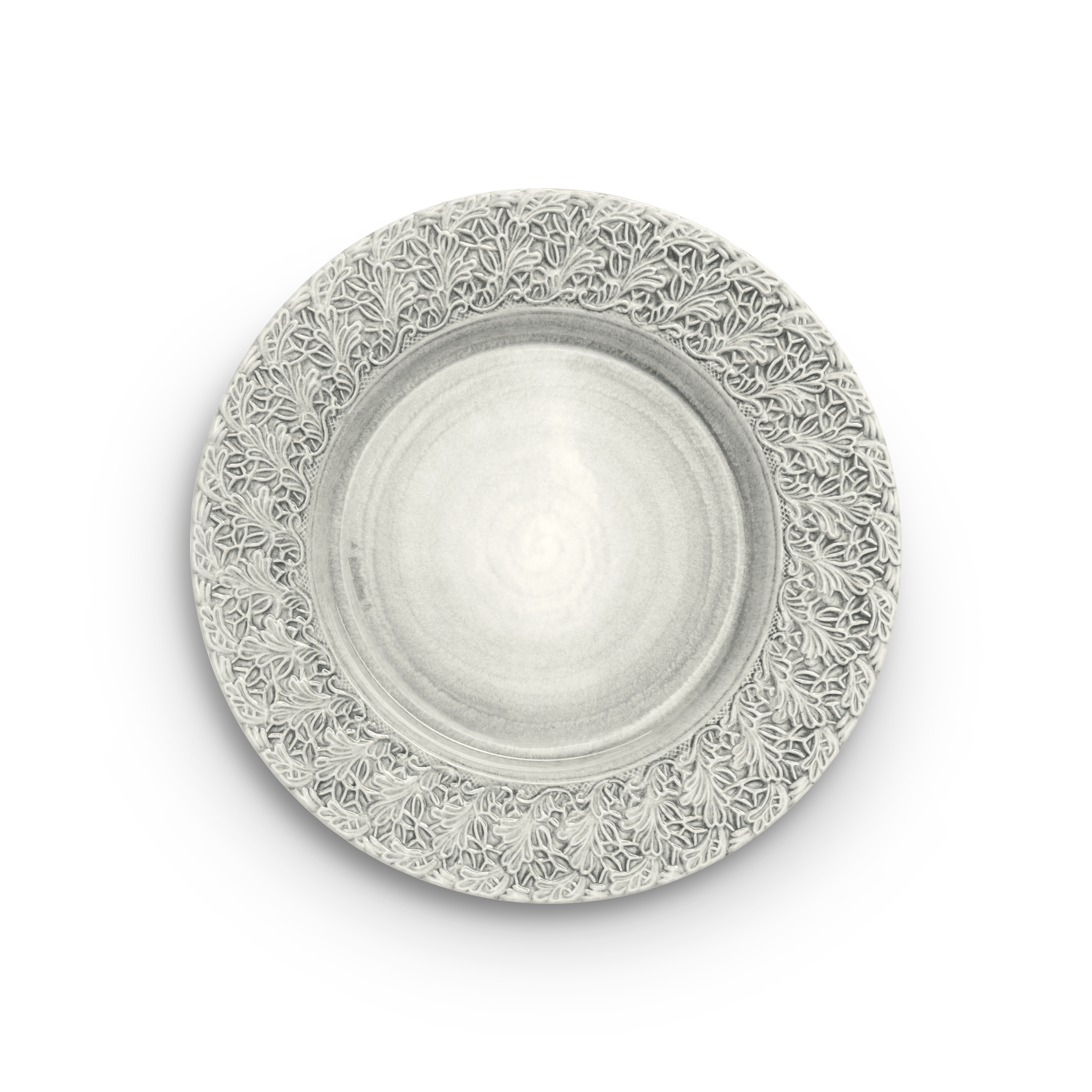 Lace Plate 32 cm Grey