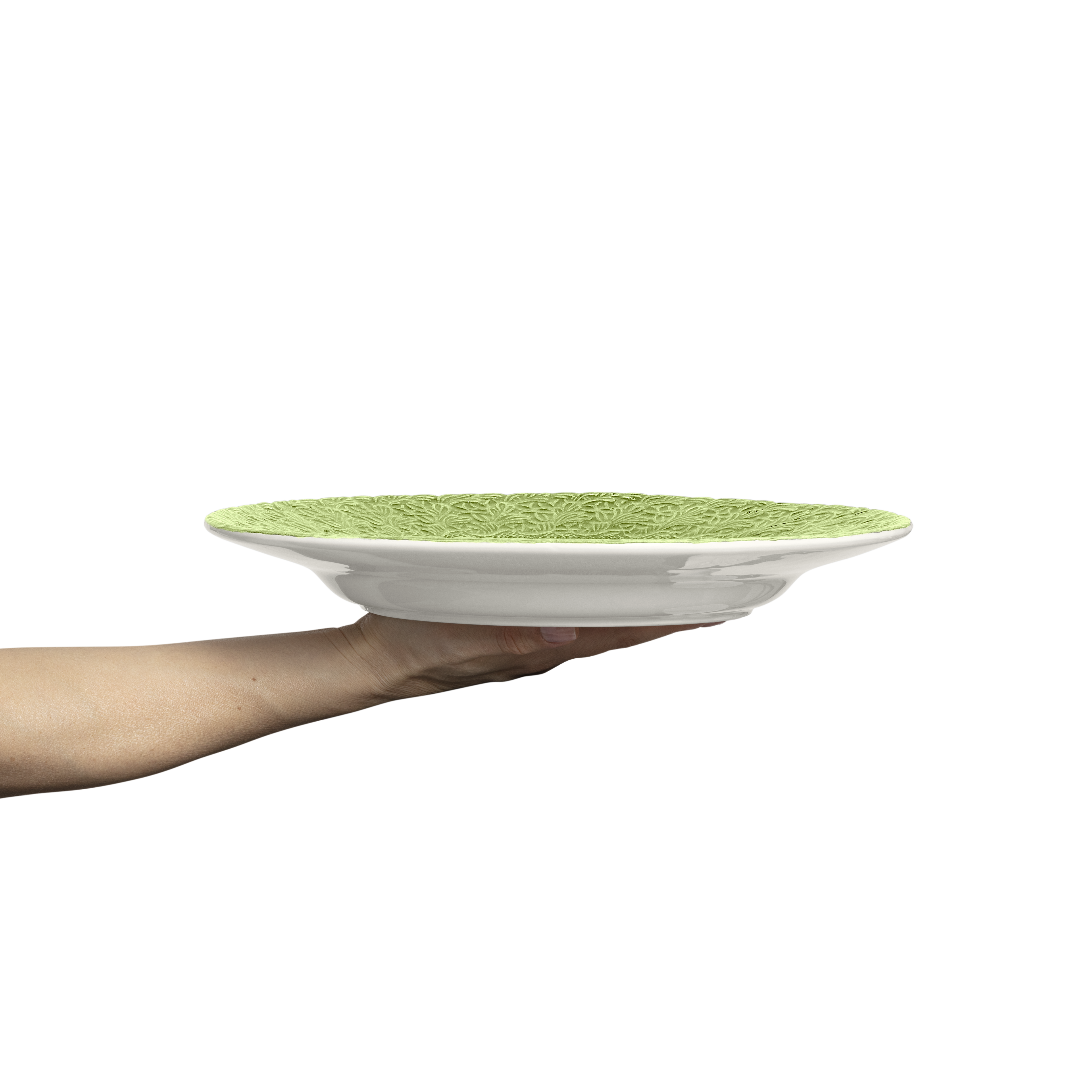 Lace Plate 32 cm Green