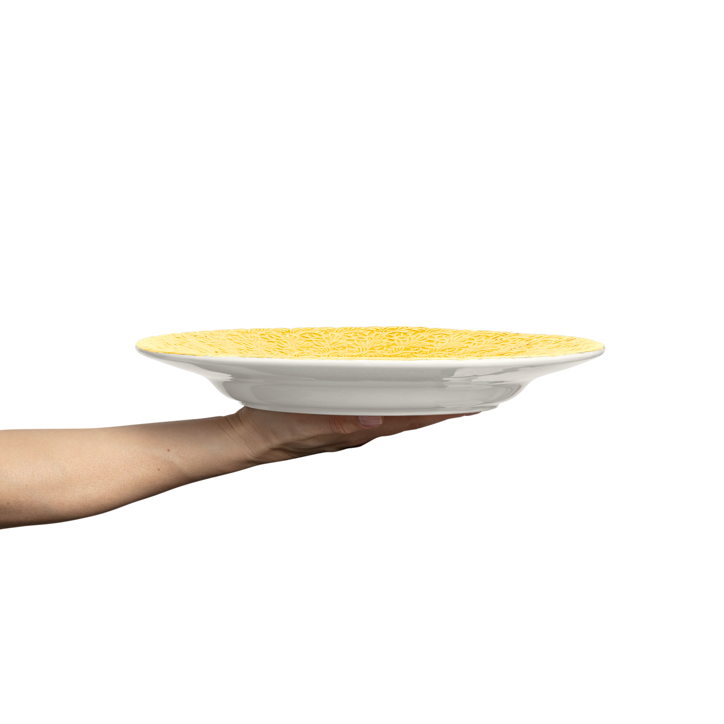 Lace Plate 32 cm Yellow