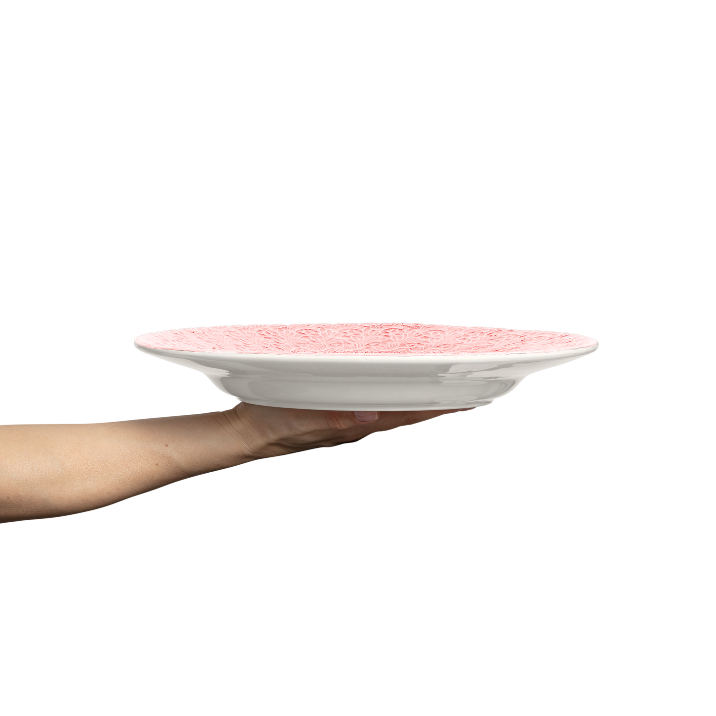 Lace Plate 32 cm Light Pink